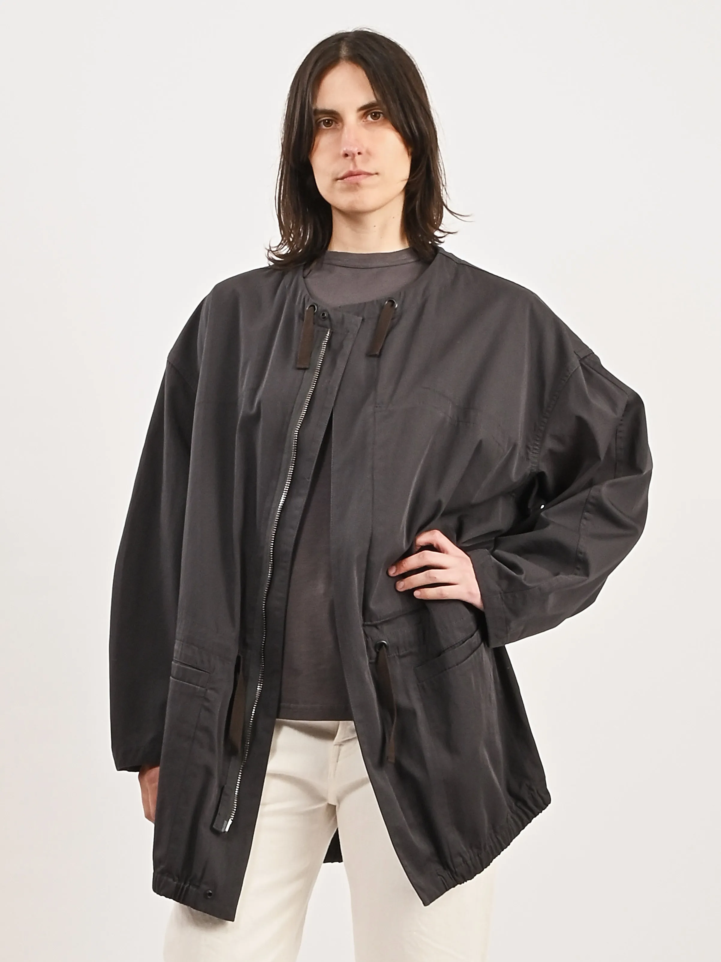 Charcoal Zipped Parka sold by Frances May Houseline product image thumbnail 2