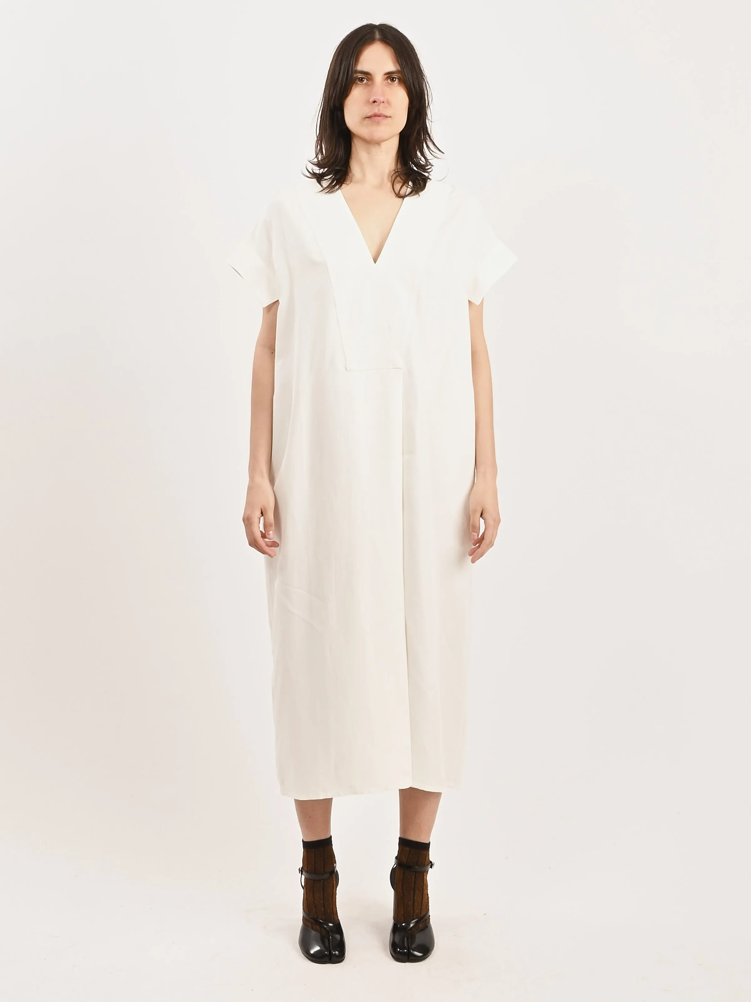 Parchment Cley S/S V-Neck Dress sold by Frances May Houseline