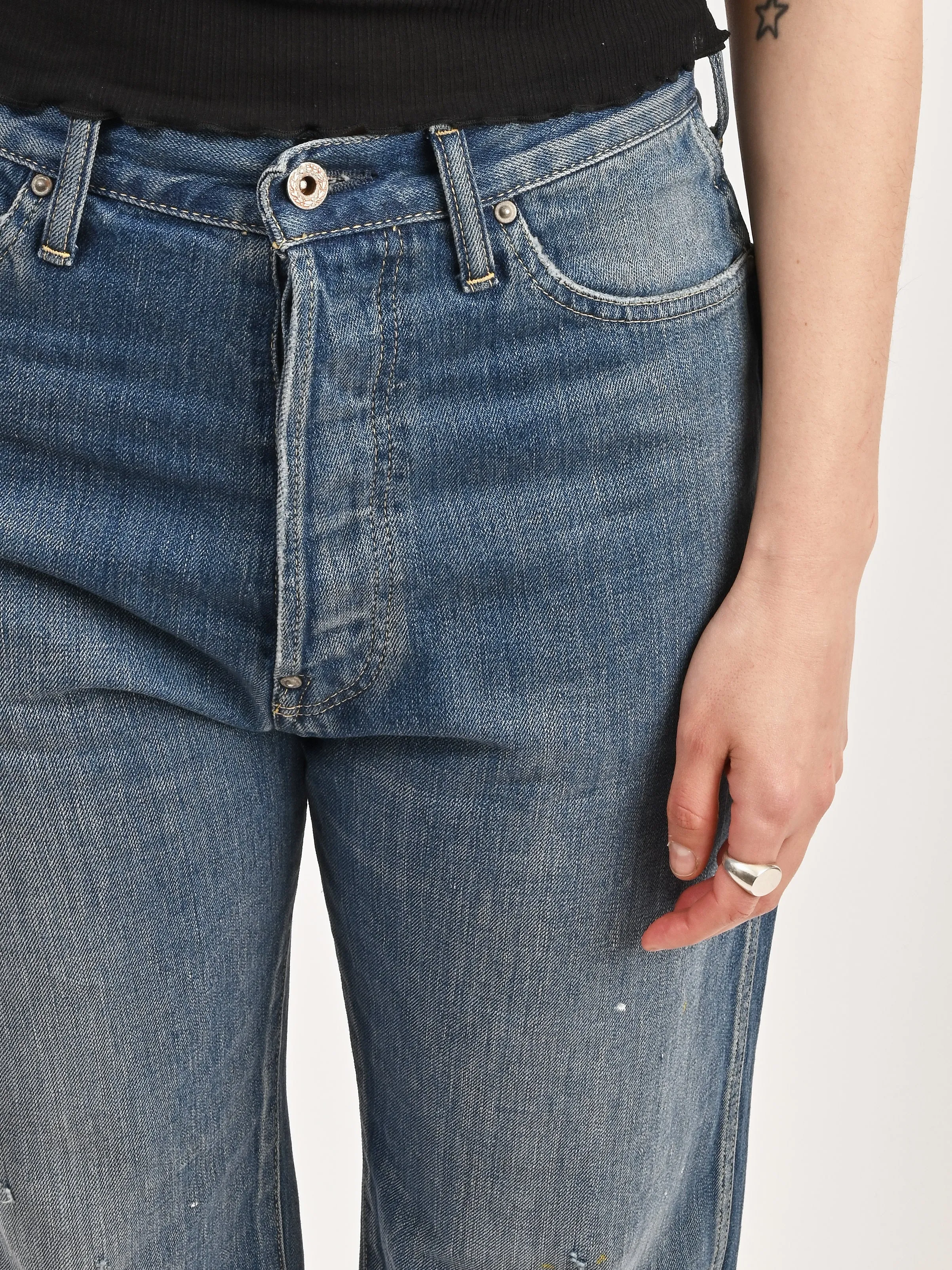 Medium Splatter Unisex Work Denim Regular sold by Frances May Houseline product image thumbnail 3