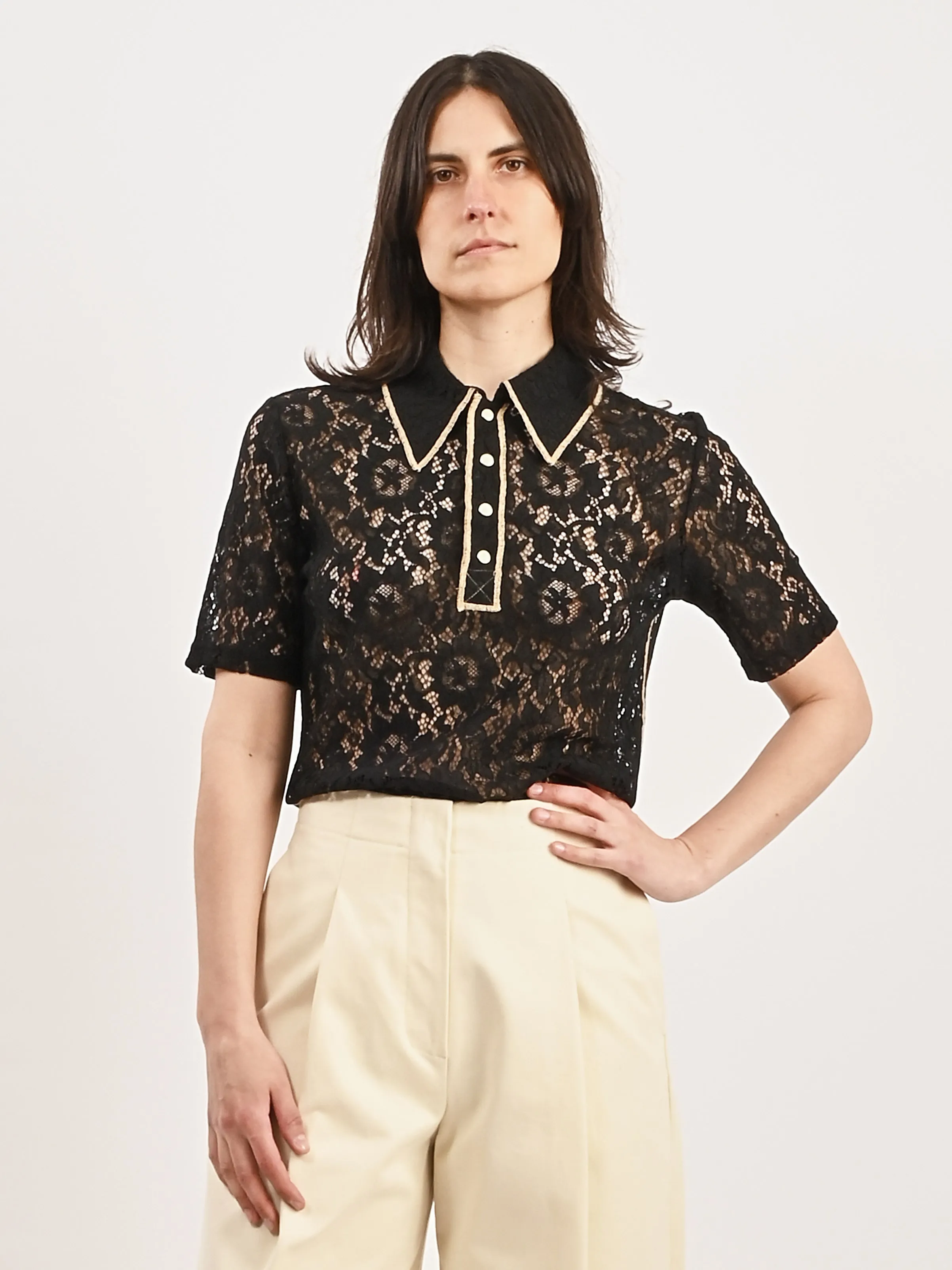 Black Dierdre Top sold by Frances May Houseline product image thumbnail 2