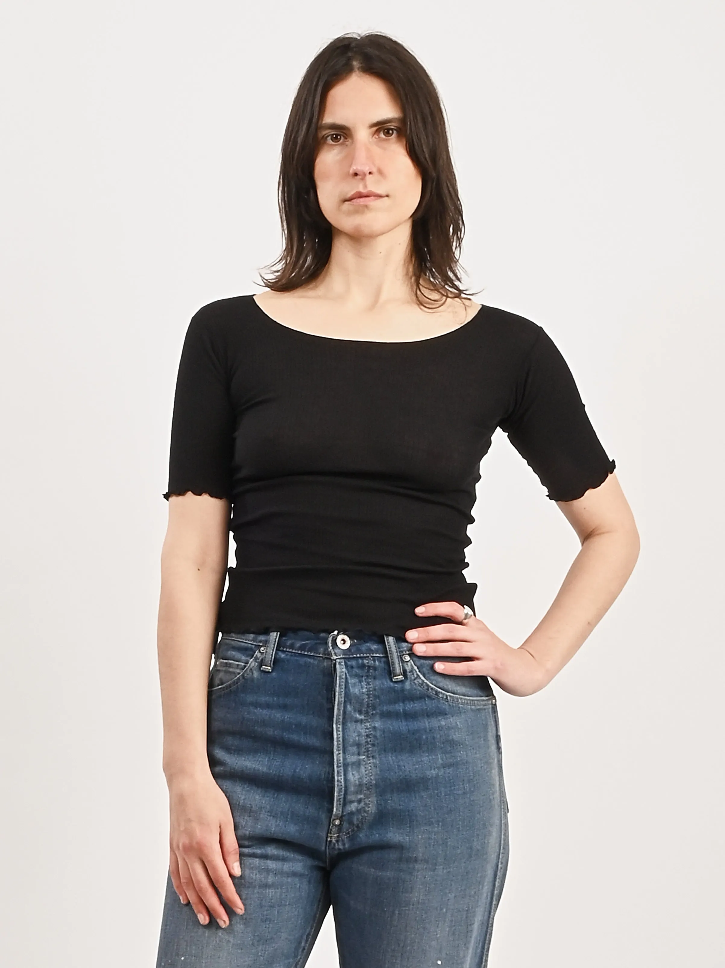 Black Pama 3/4 Top sold by Frances May Houseline product image thumbnail 2