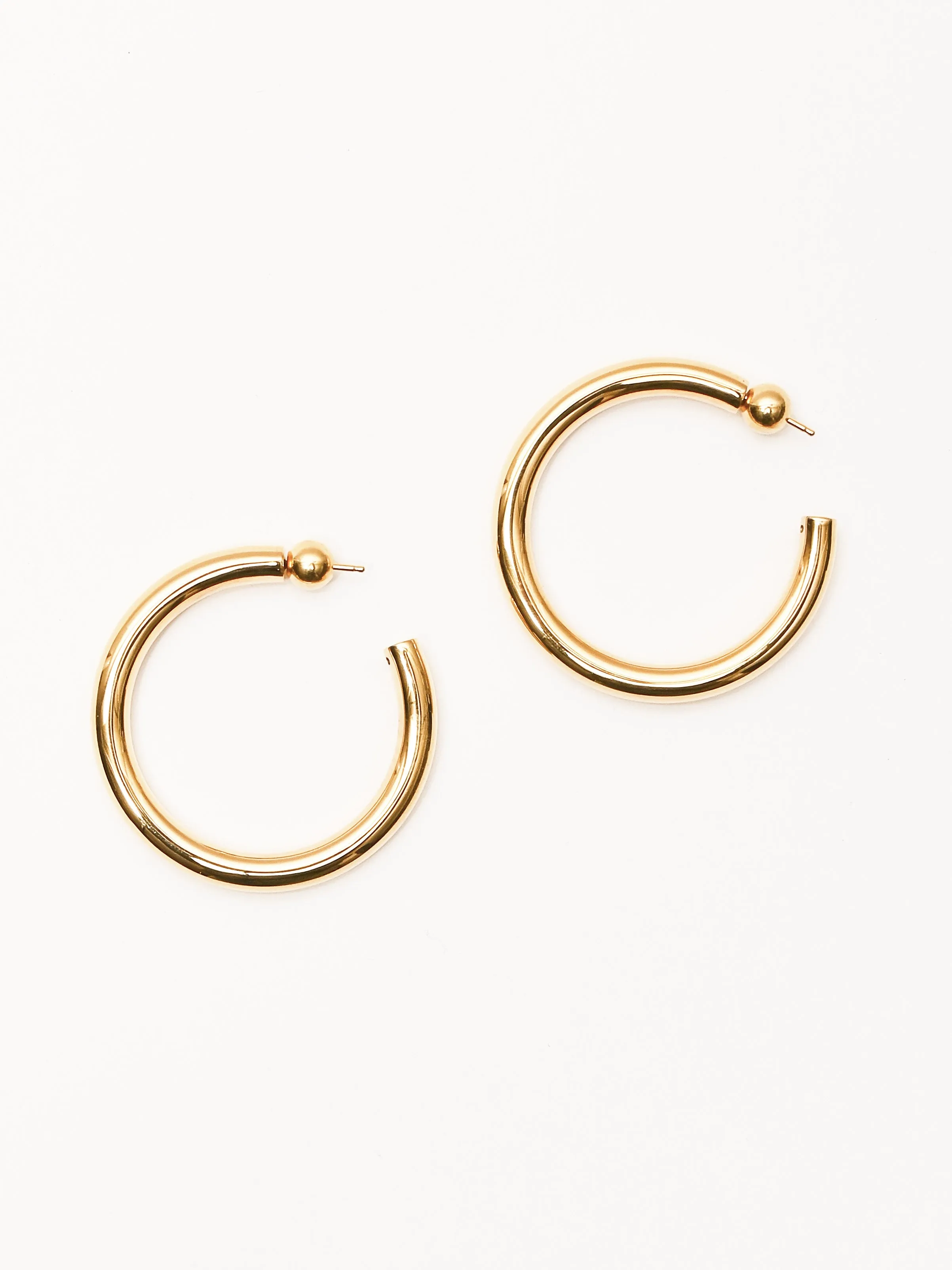 Gold Medium Everyday Hoops sold by Frances May Houseline product image thumbnail 2