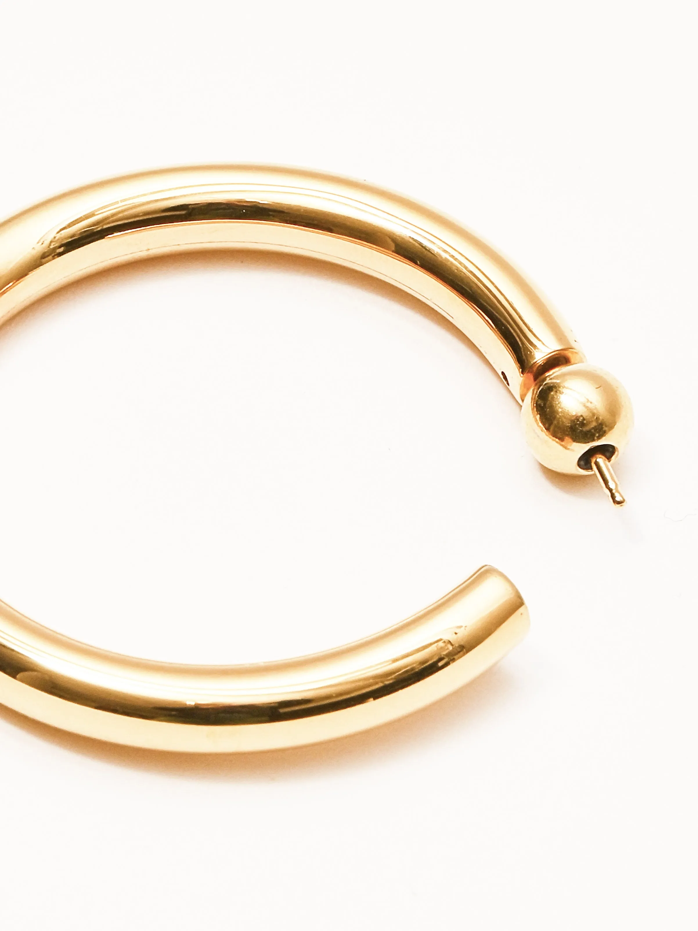 Gold Medium Everyday Hoops sold by Frances May Houseline product image thumbnail 3
