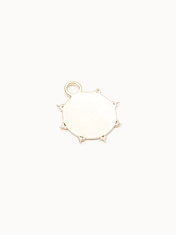 Diamond Sunbeam Medallion Charm made by Scosha