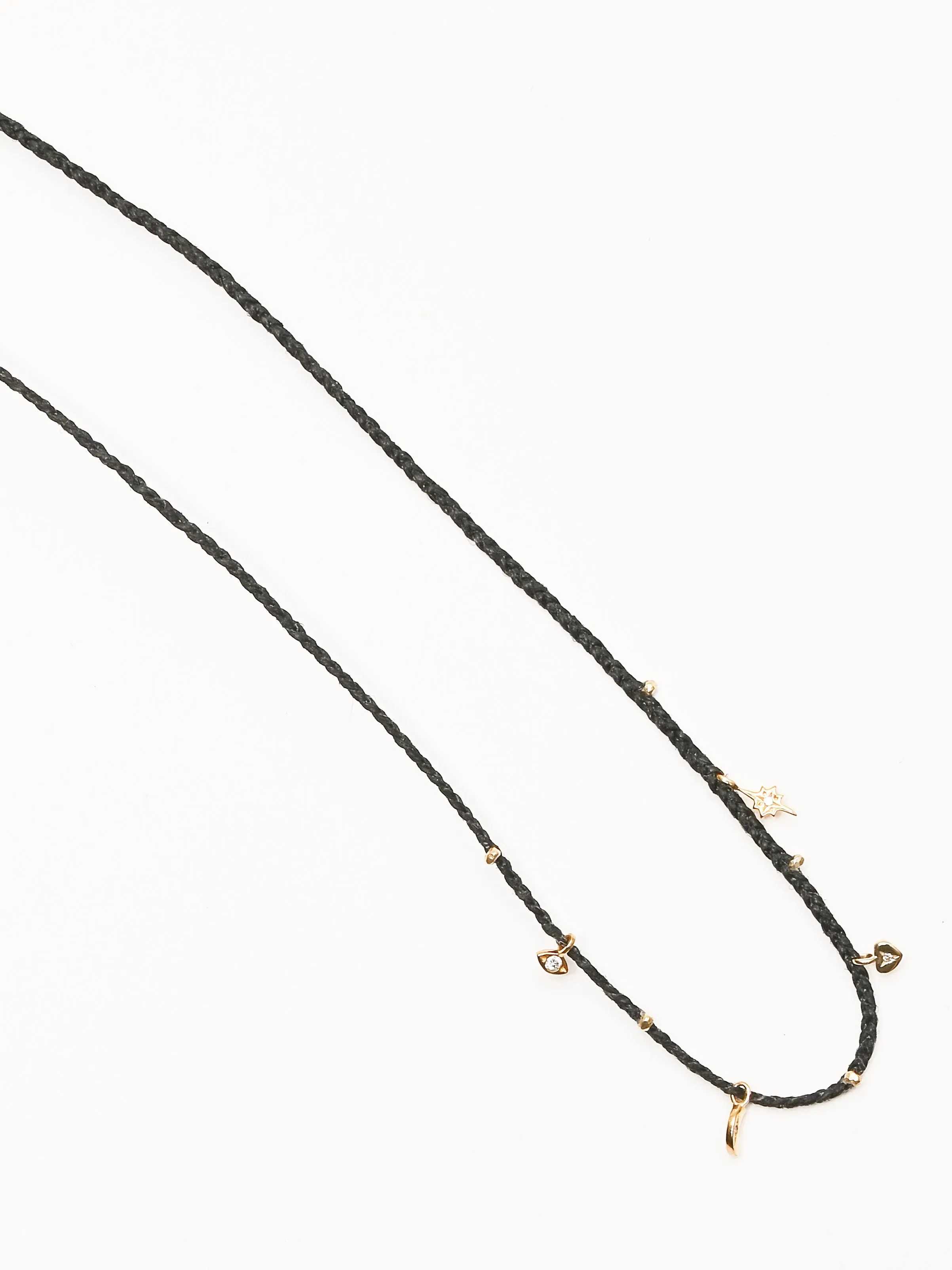 Black Mini Celestial Charms Necklace sold by Frances May Houseline product image thumbnail 2