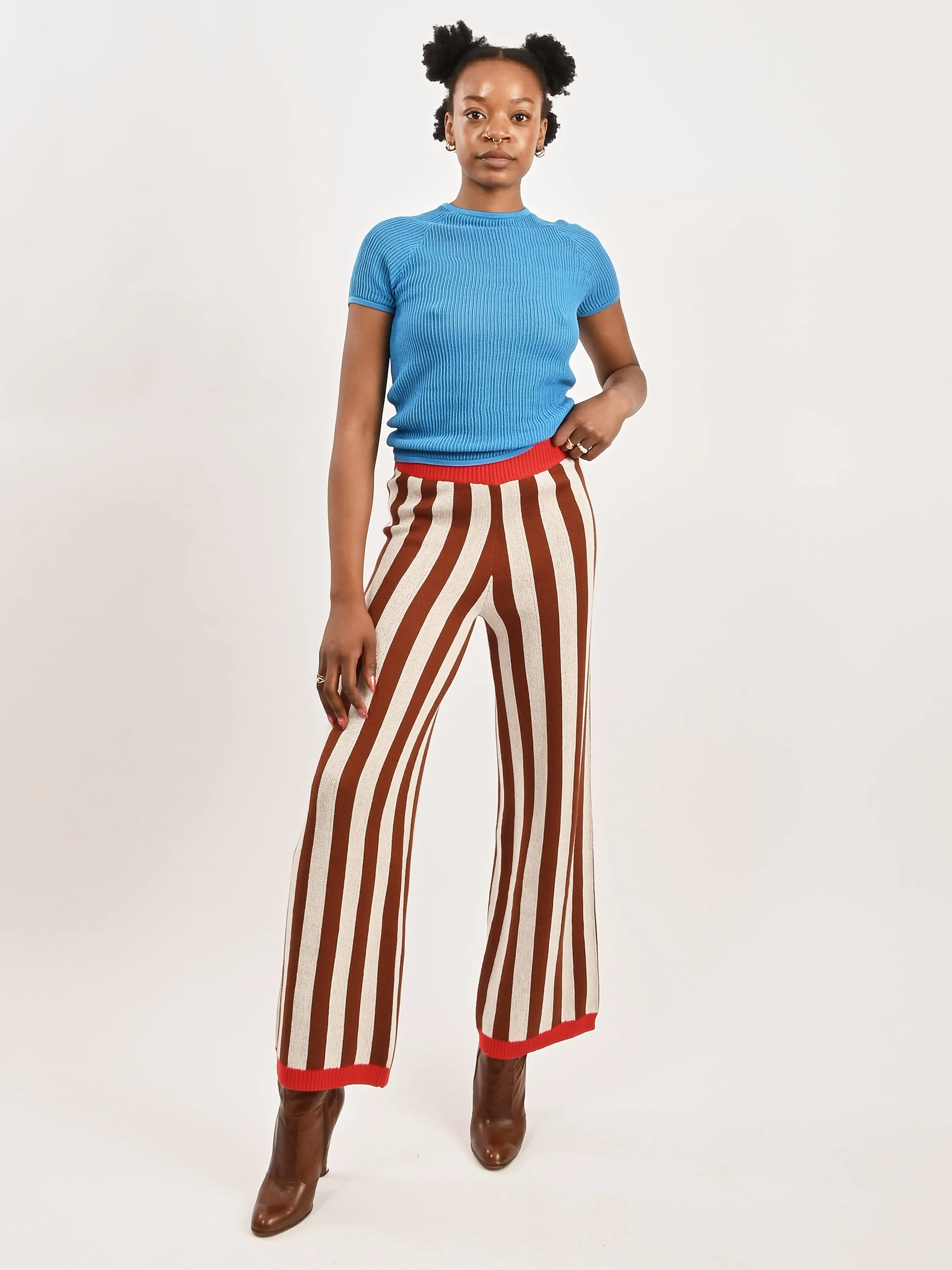 Stripe Gallo Pant sold by Frances May Houseline