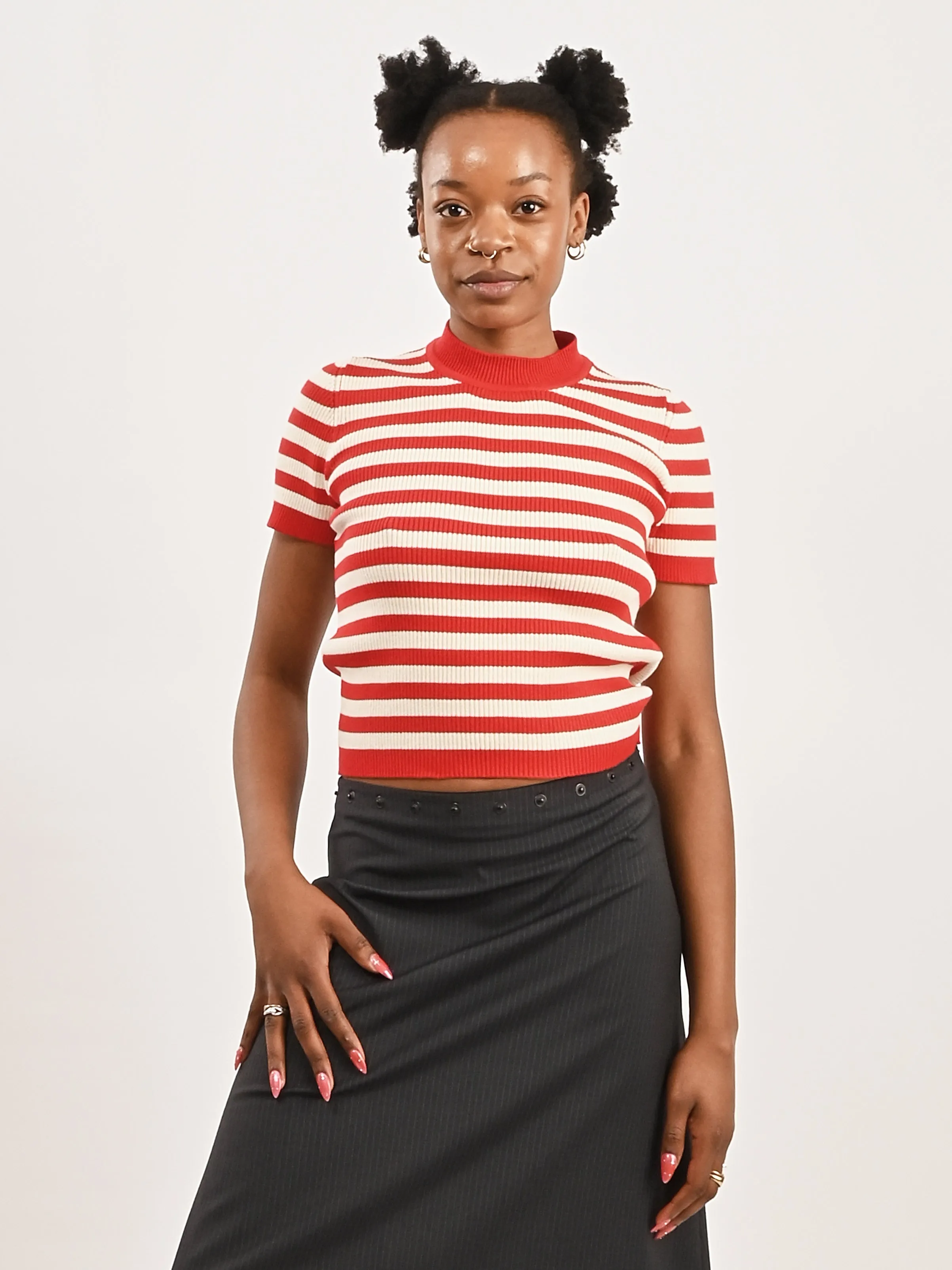 Piquillo Stripe Jones Ribbed Tee sold by Frances May Houseline product image thumbnail 2