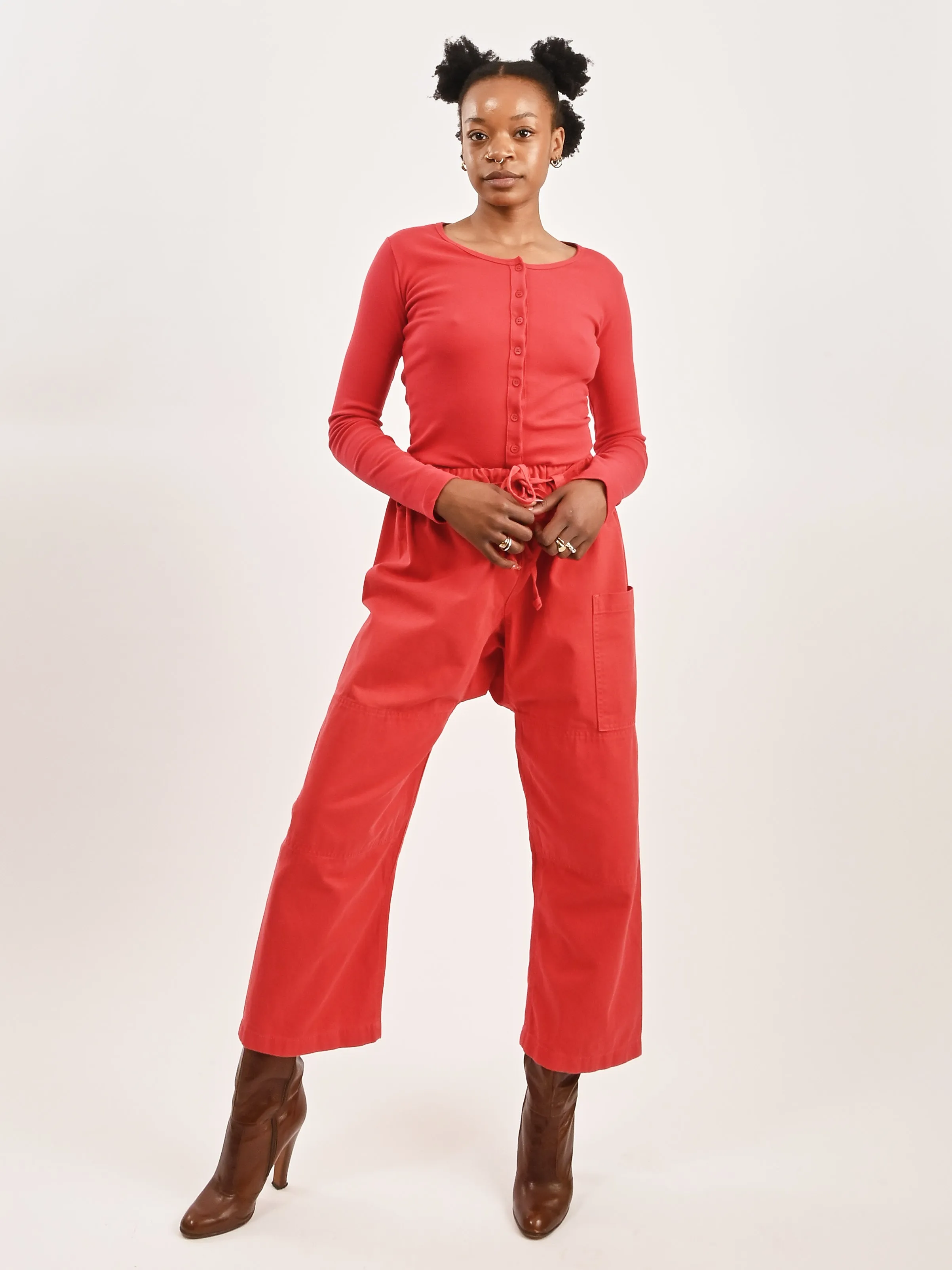 Red Sophie Cardigan sold by Frances May Houseline