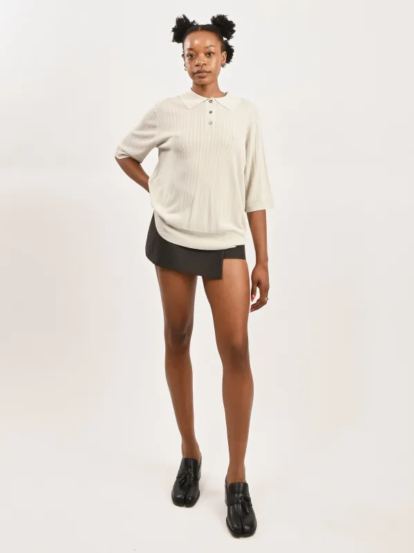 Ice 16G Short Sleeve Polo Neck Shirt made by Studio Nicholson