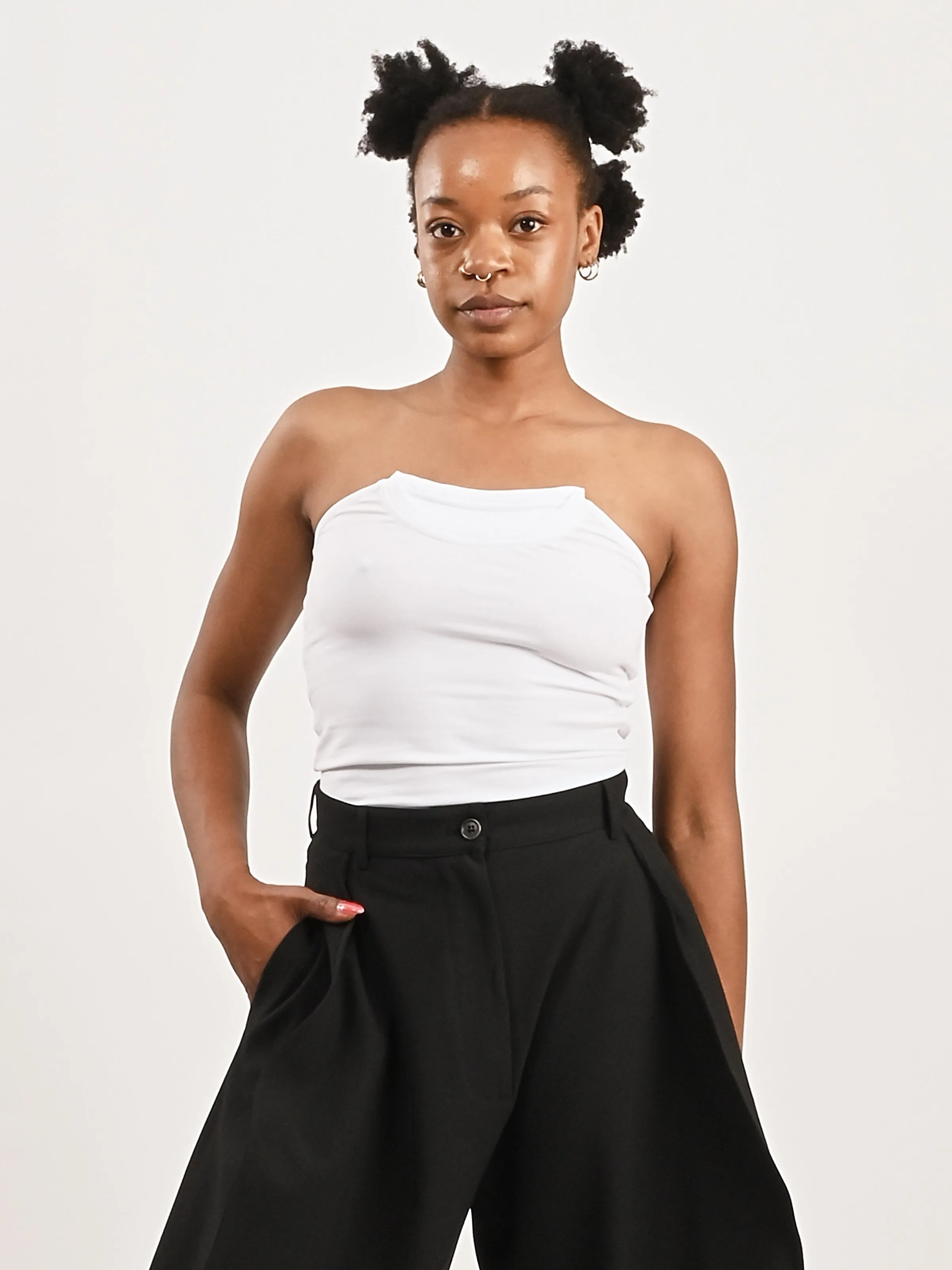 Blanco Folded Crew Top sold by Frances May Houseline product image thumbnail 2