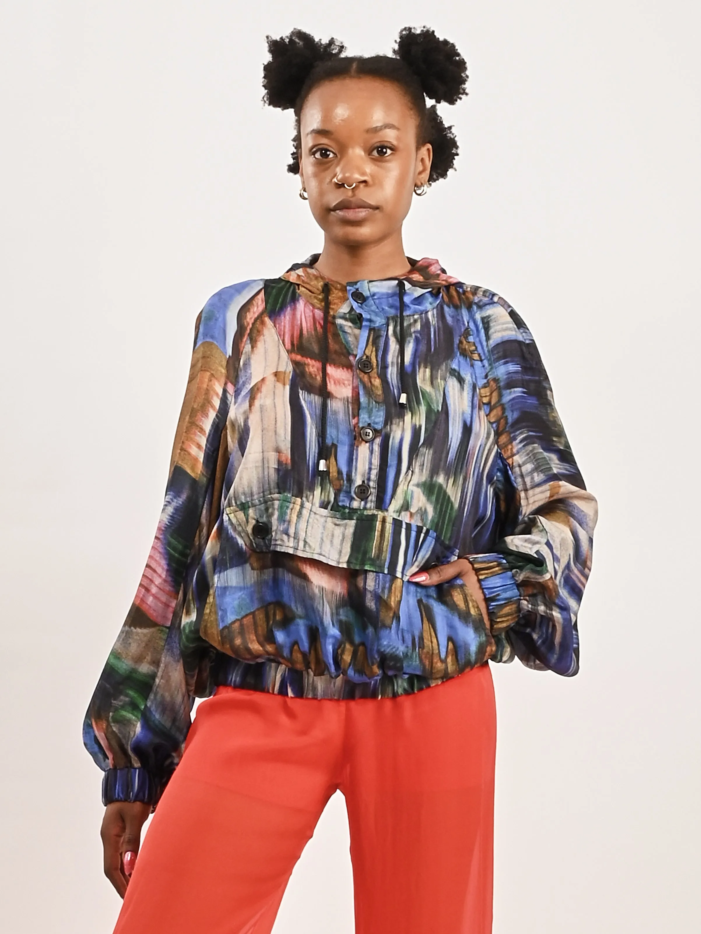 Multi Brush Drips Ring Anorak sold by Frances May Houseline product image thumbnail 2