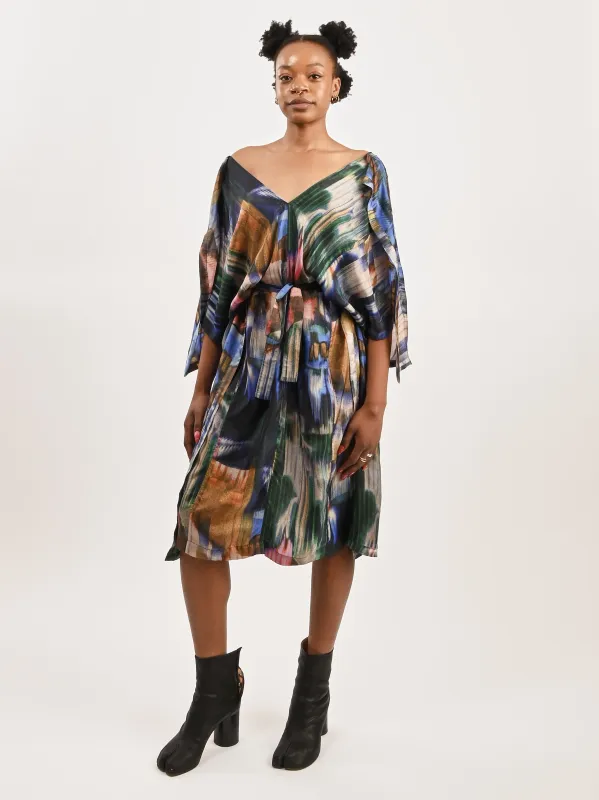 Multi Brush Drips Uncut Kaftan made by Henrik Vibskov