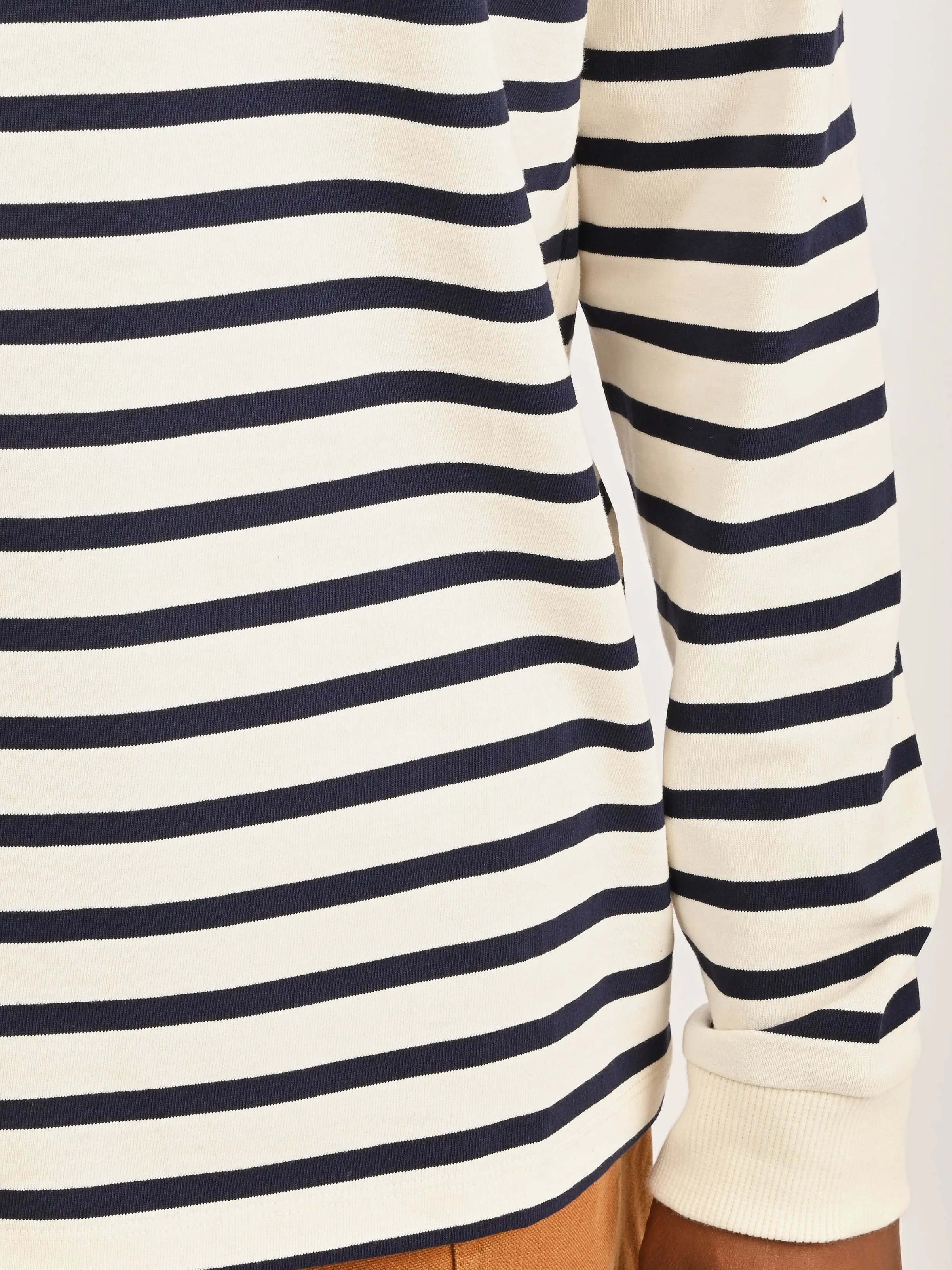 Navy/Multi Striped Perfect L/S Crewneck sold by Frances May Houseline product image thumbnail 4