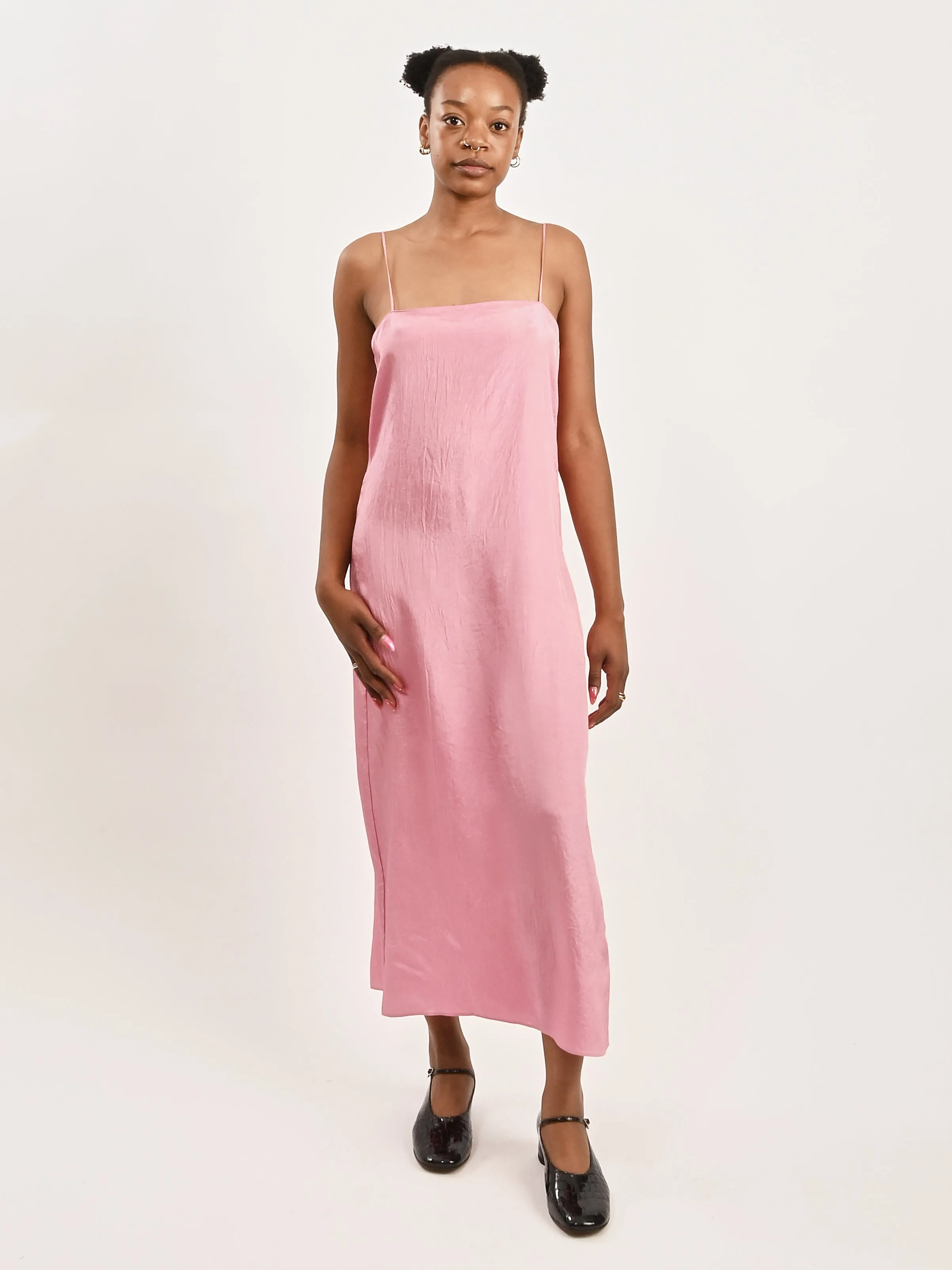 Pink Summer Acetate Crinkle Slip Dress sold by Frances May Houseline product image thumbnail 2