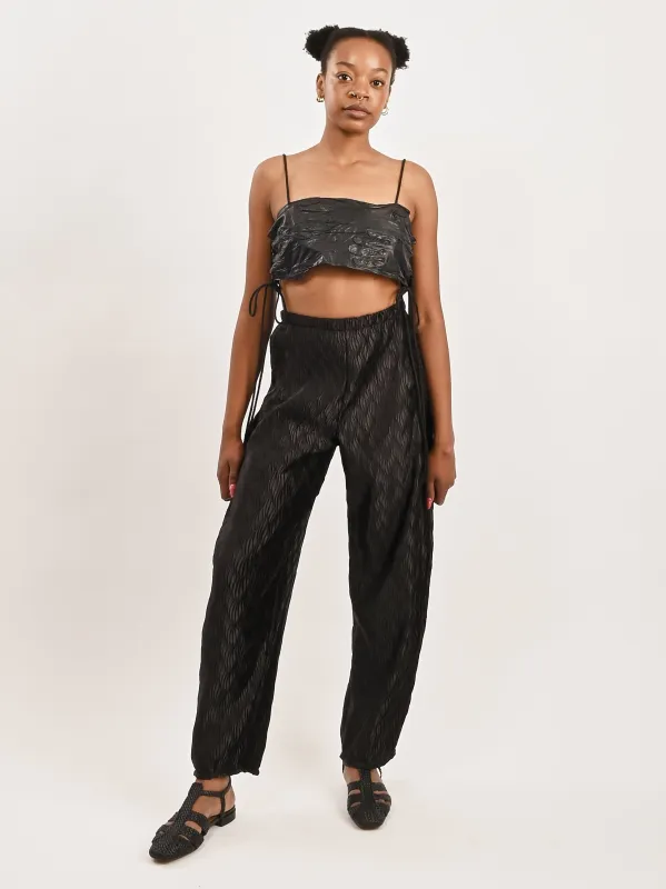 Black Leather Glove Top made by Frances May Houseline