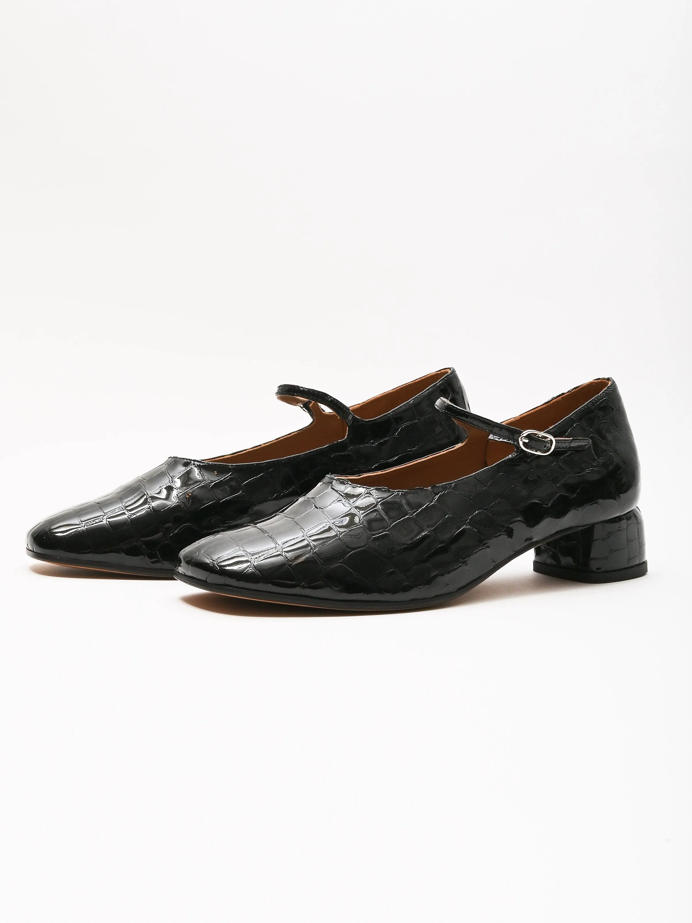 Black Patent Croc Ema sold by Frances May Houseline product image thumbnail 2