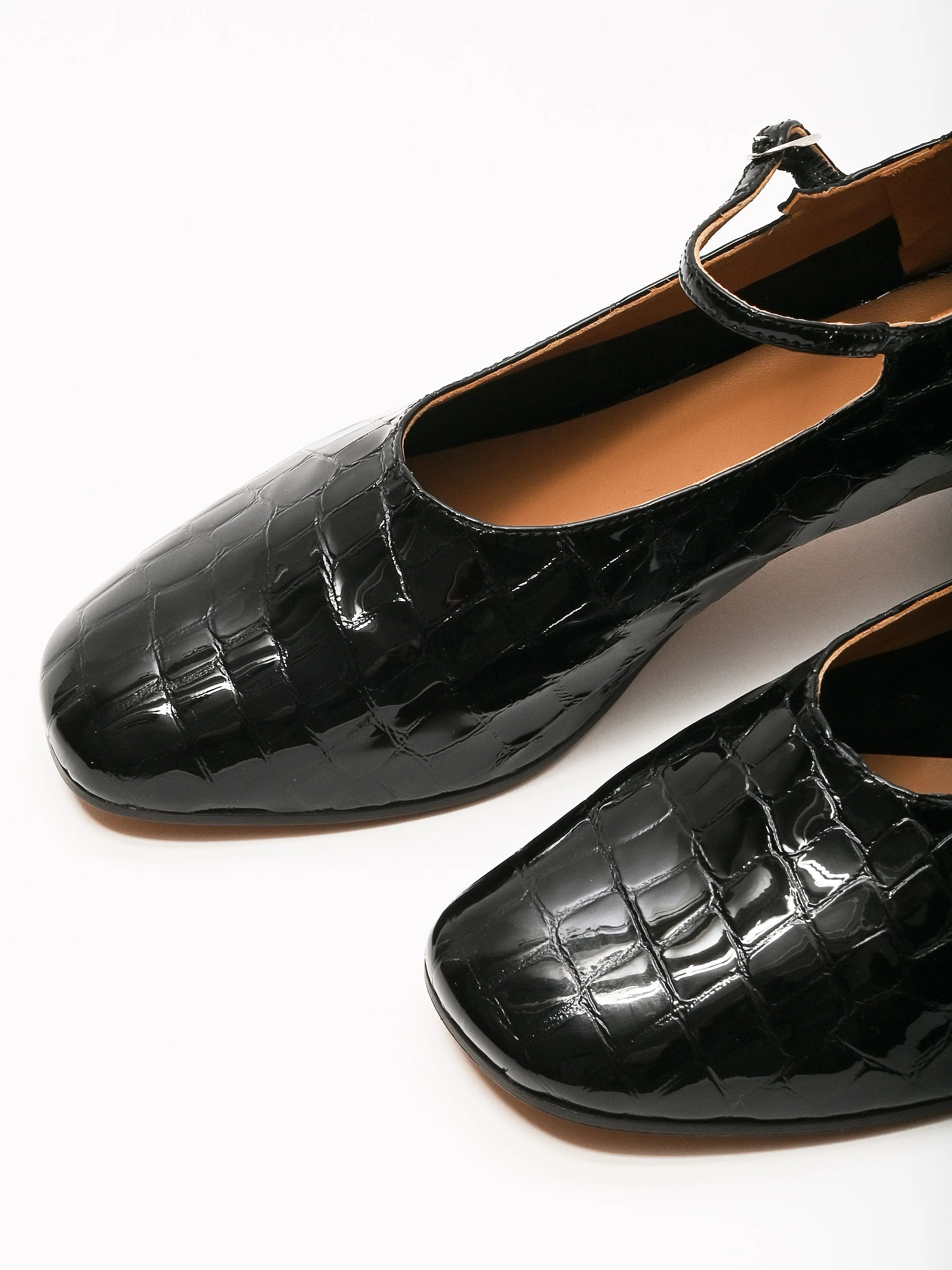 Black Patent Croc Ema sold by Frances May Houseline product image thumbnail 3