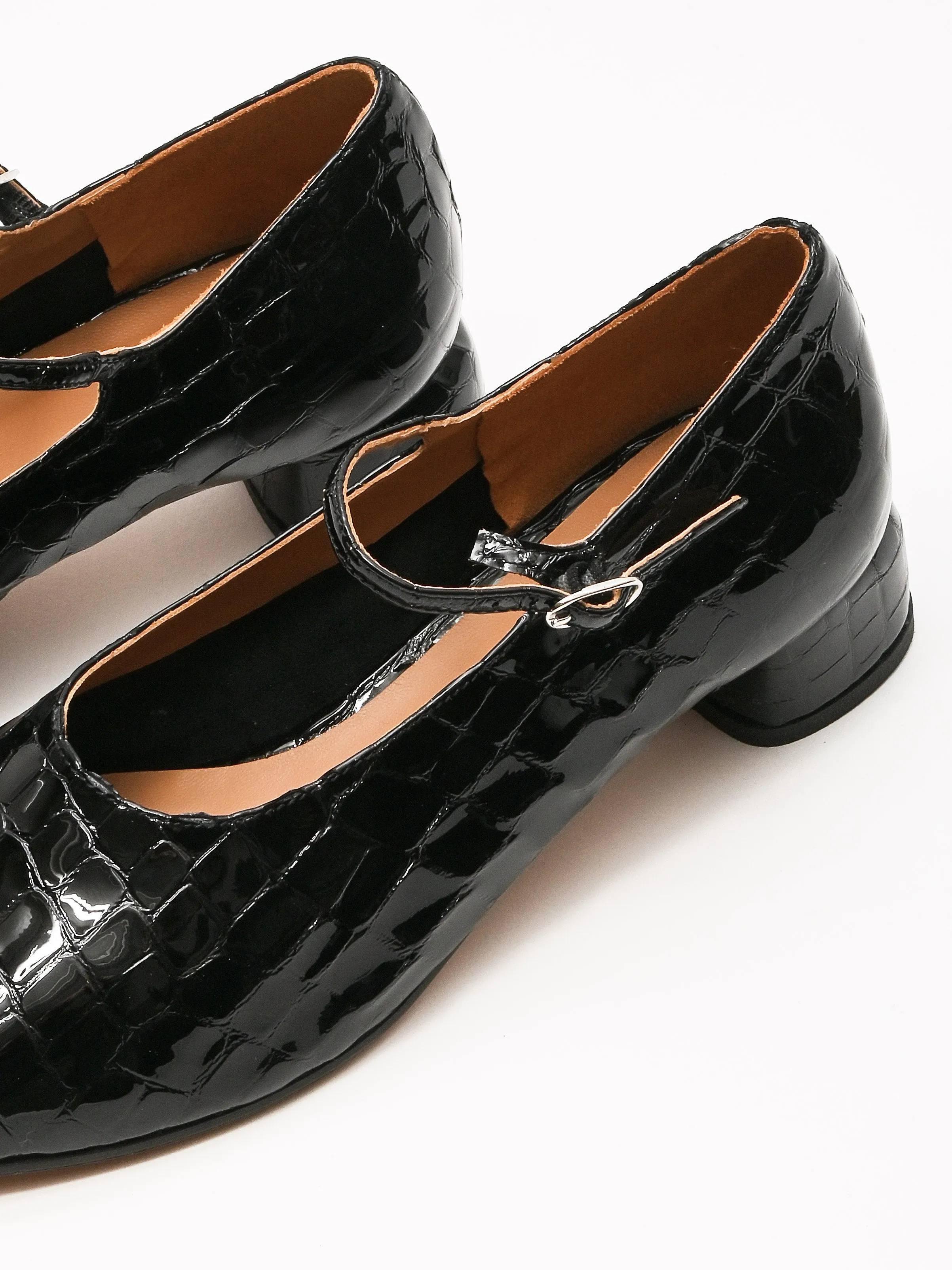 Black Patent Croc Ema sold by Frances May Houseline product image thumbnail 4