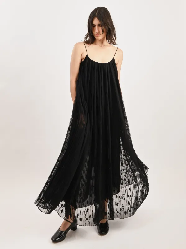 Black Floral Tulle Dress sold by Frances May Houseline