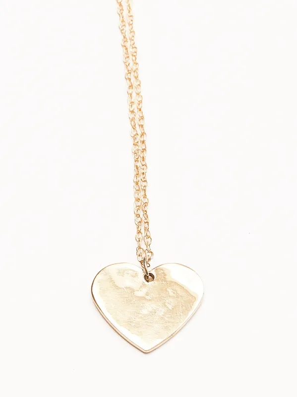 14K Heart Pendant Necklace made by Frances May Houseline