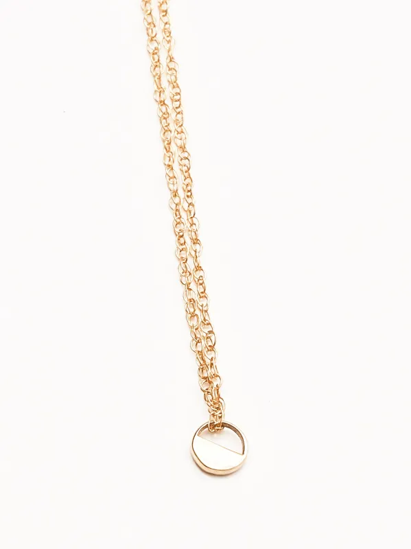 14K Breve Pendant Necklace made by Frances May Houseline