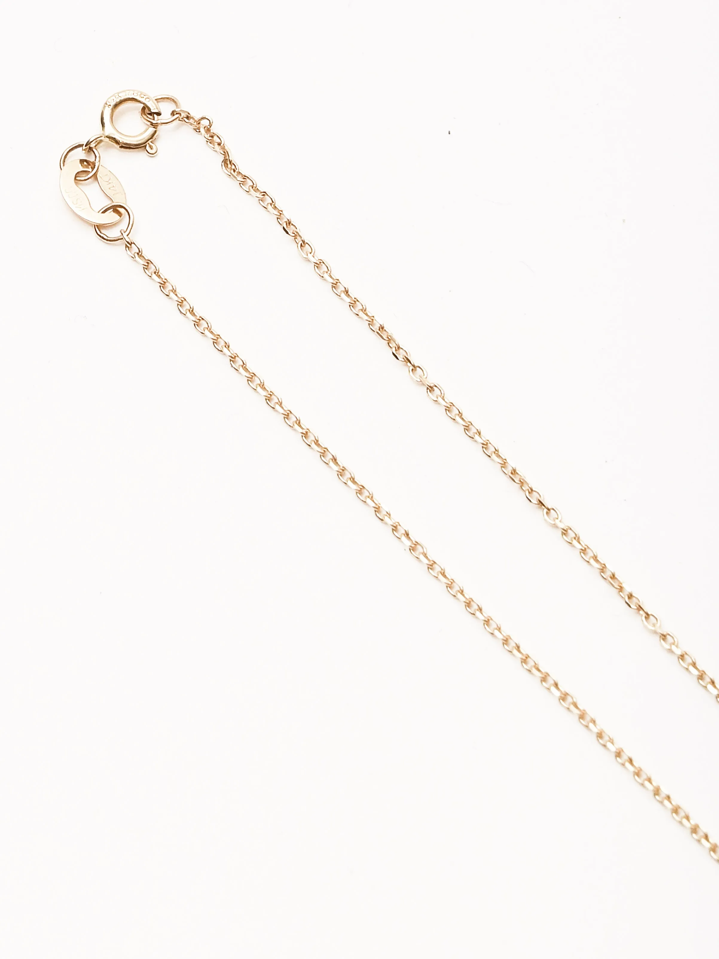 14K Natural Pink Tourmaline Solitaire Necklace sold by Frances May Houseline product image thumbnail 3