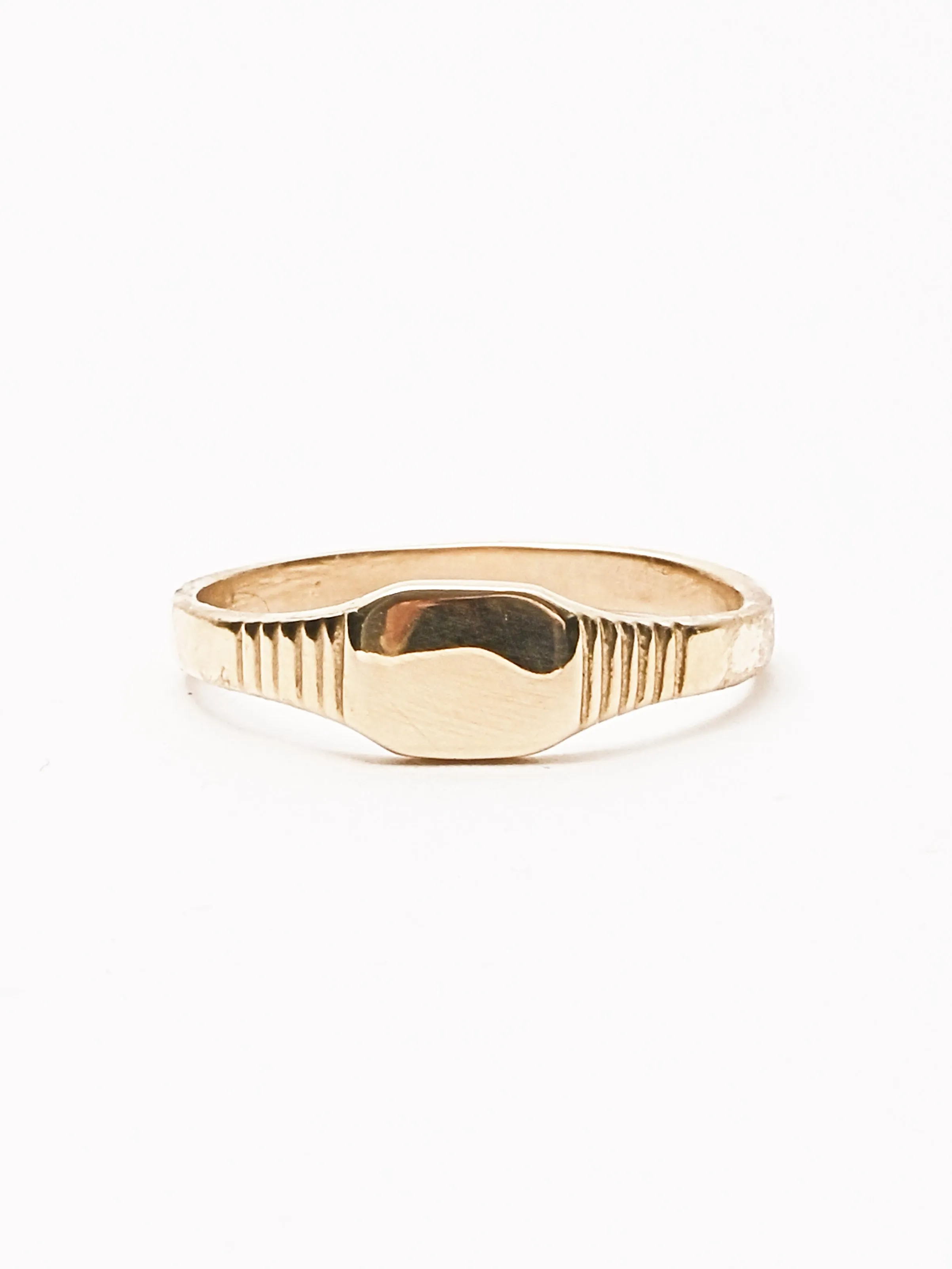 14K SQ BB Signet Ring sold by Frances May Houseline product image thumbnail 2