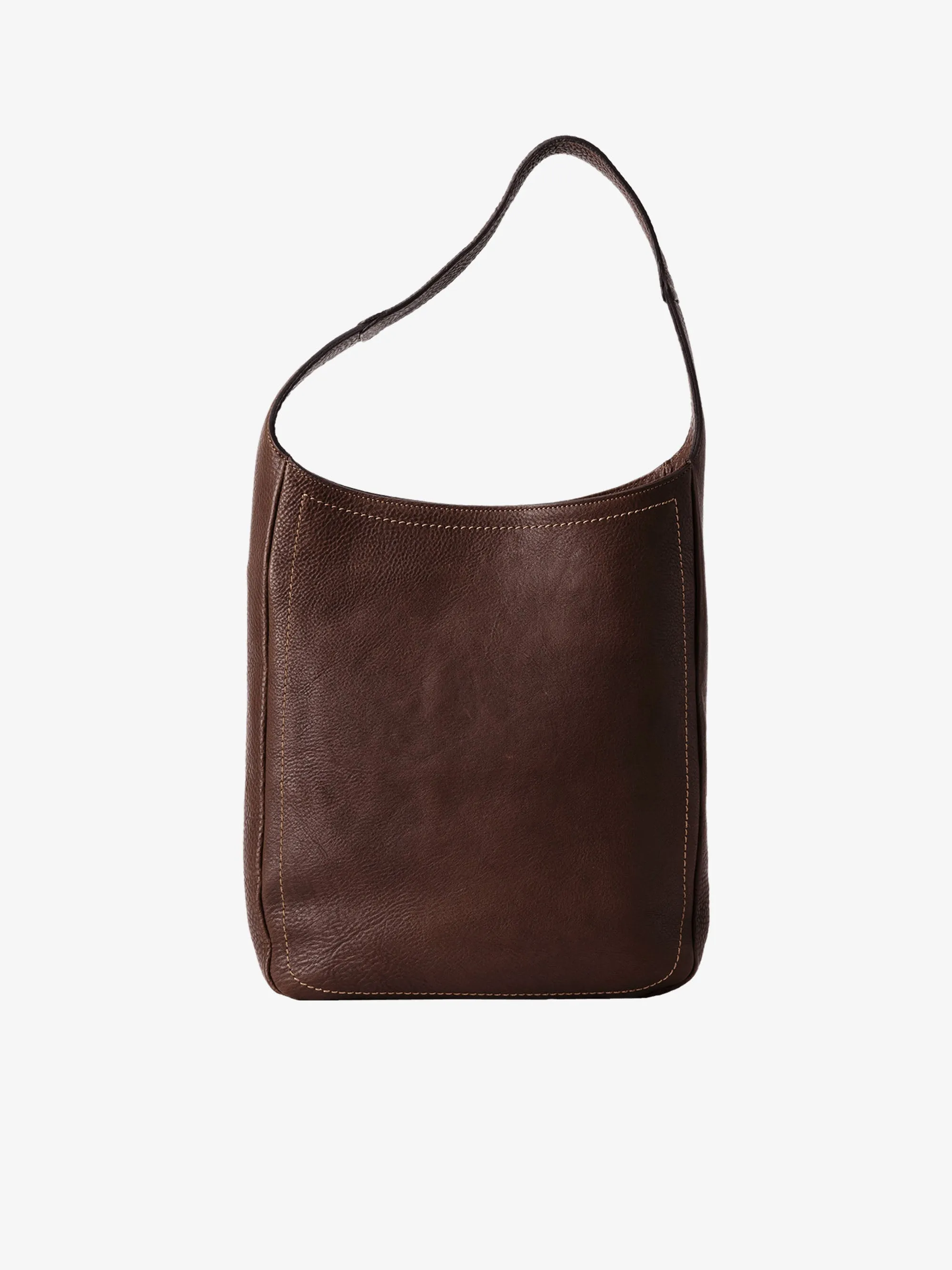 Dark Brown Tone Nume One Shoulder Tote sold by Frances May Houseline product image thumbnail 2