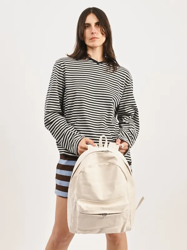 White Washed Canvas Backpack made by Amiacalva