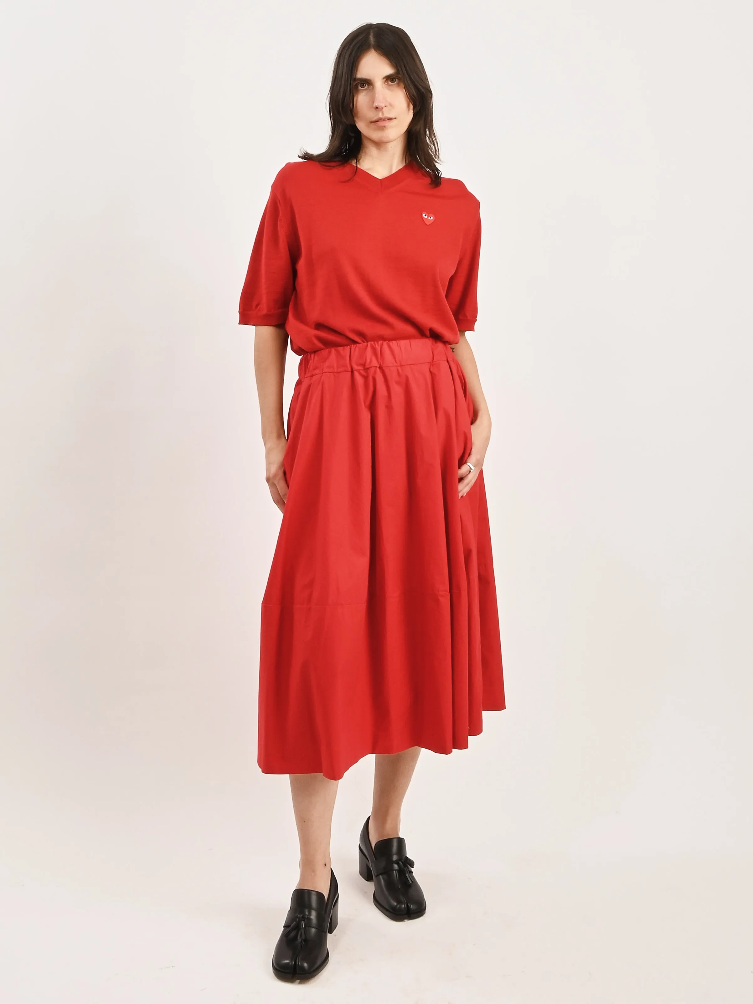 Clara Red Gea Skirt sold by Frances May Houseline