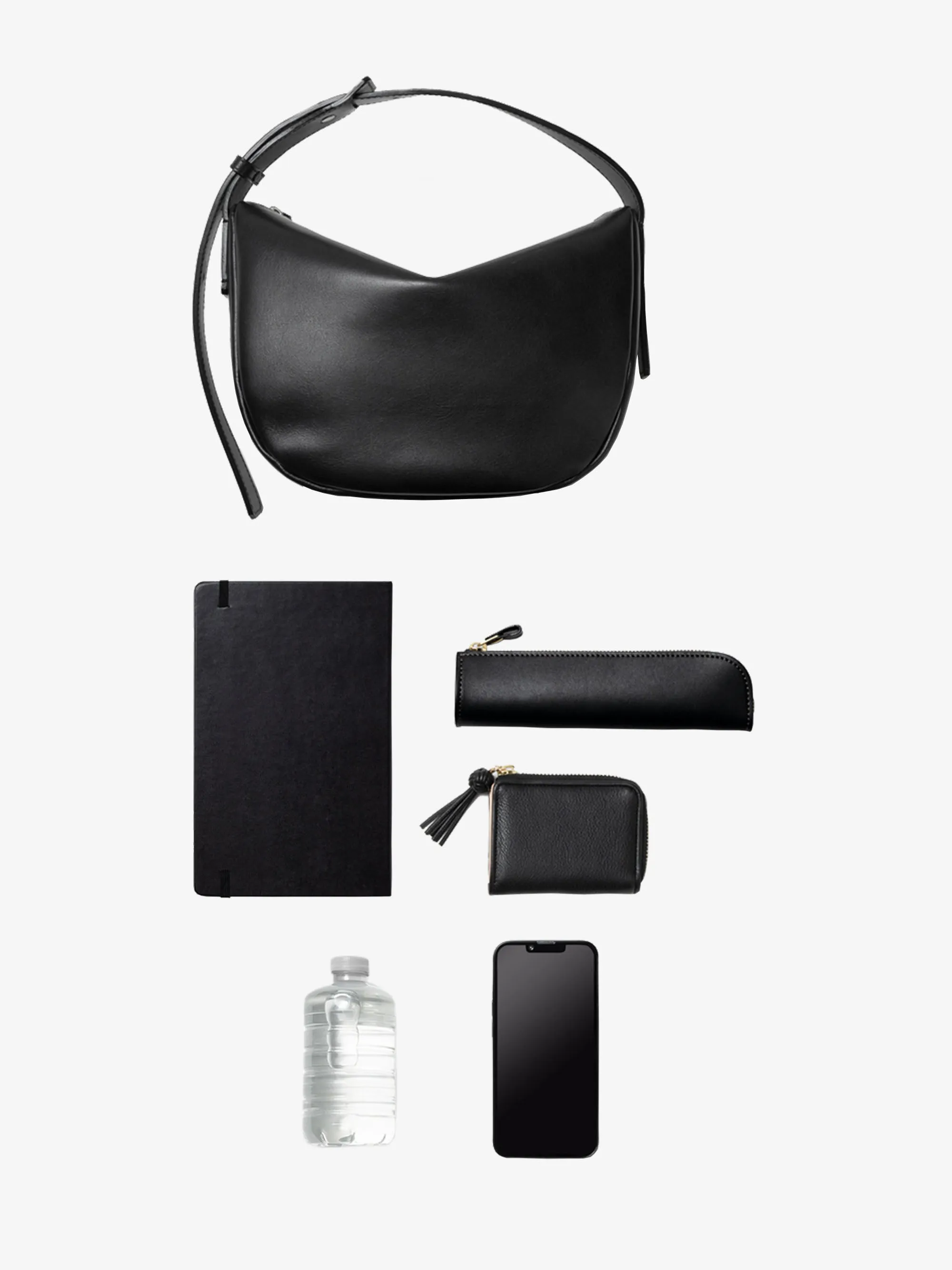 Black Atlow Mini Round Bag sold by Frances May Houseline product image thumbnail 3