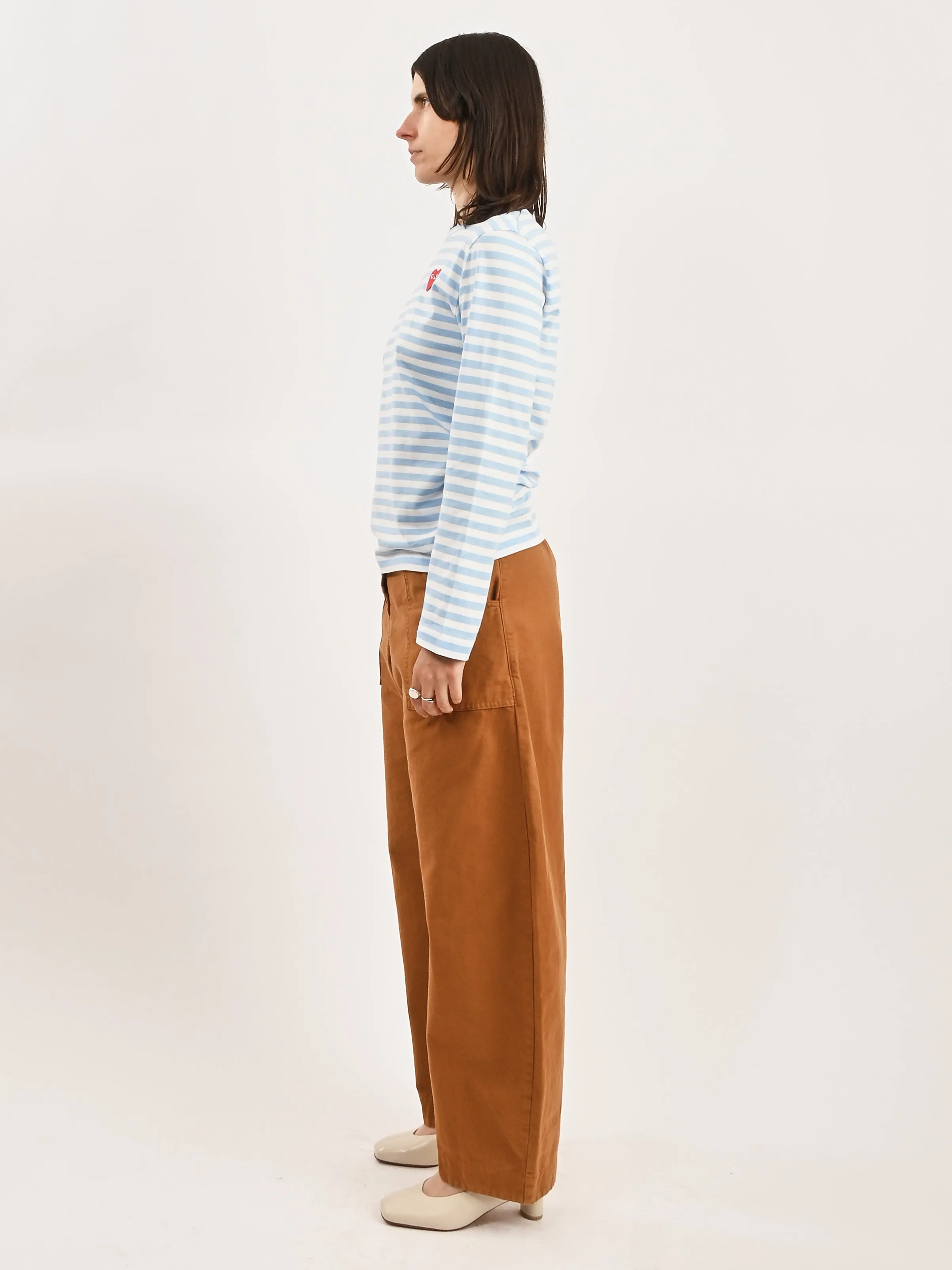 Light Blue/Red Heart Striped L/S Tee sold by Frances May Houseline product image thumbnail 4