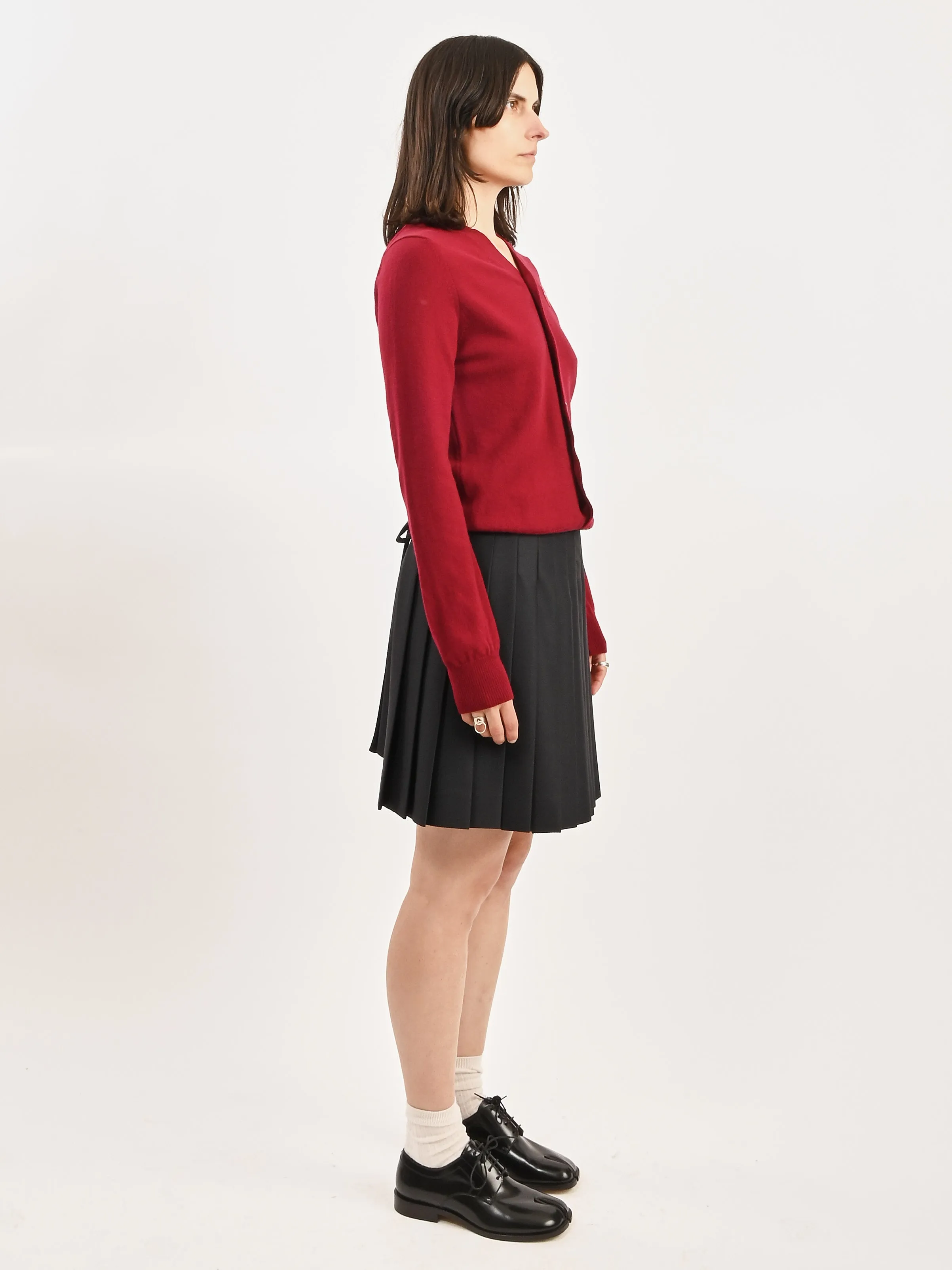 Burgundy/Red Heart Cardigan sold by Frances May Houseline product image thumbnail 4