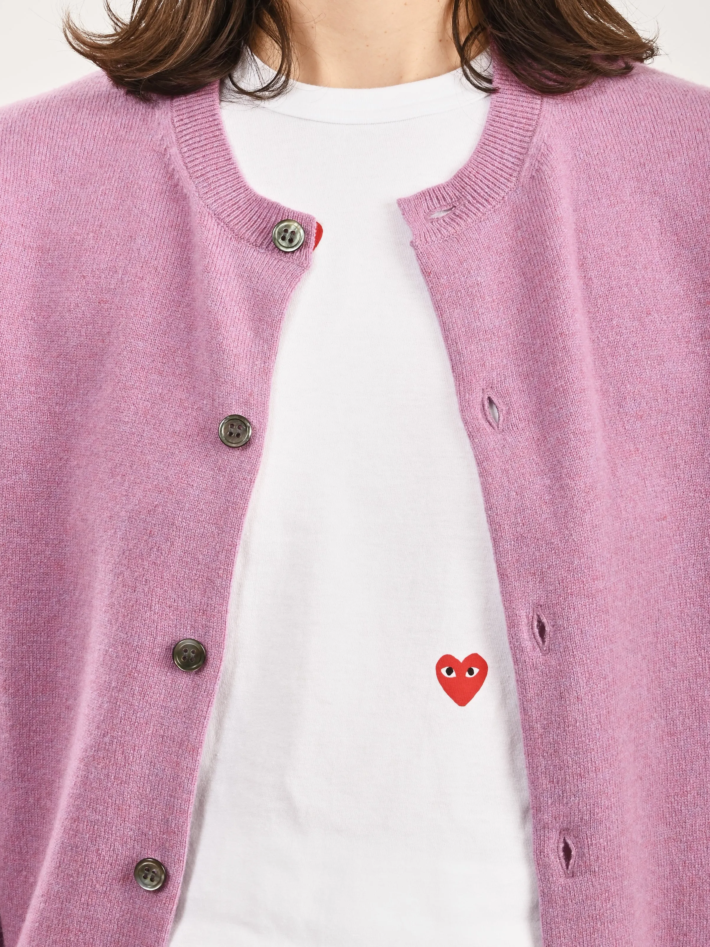 Purple/Small Red Heart Cardigan sold by Frances May Houseline product image thumbnail 3