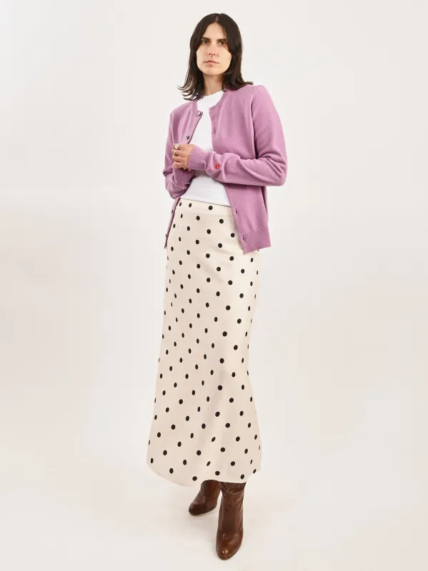 Purple/Small Red Heart Cardigan made by Comme des Garcons PLAY