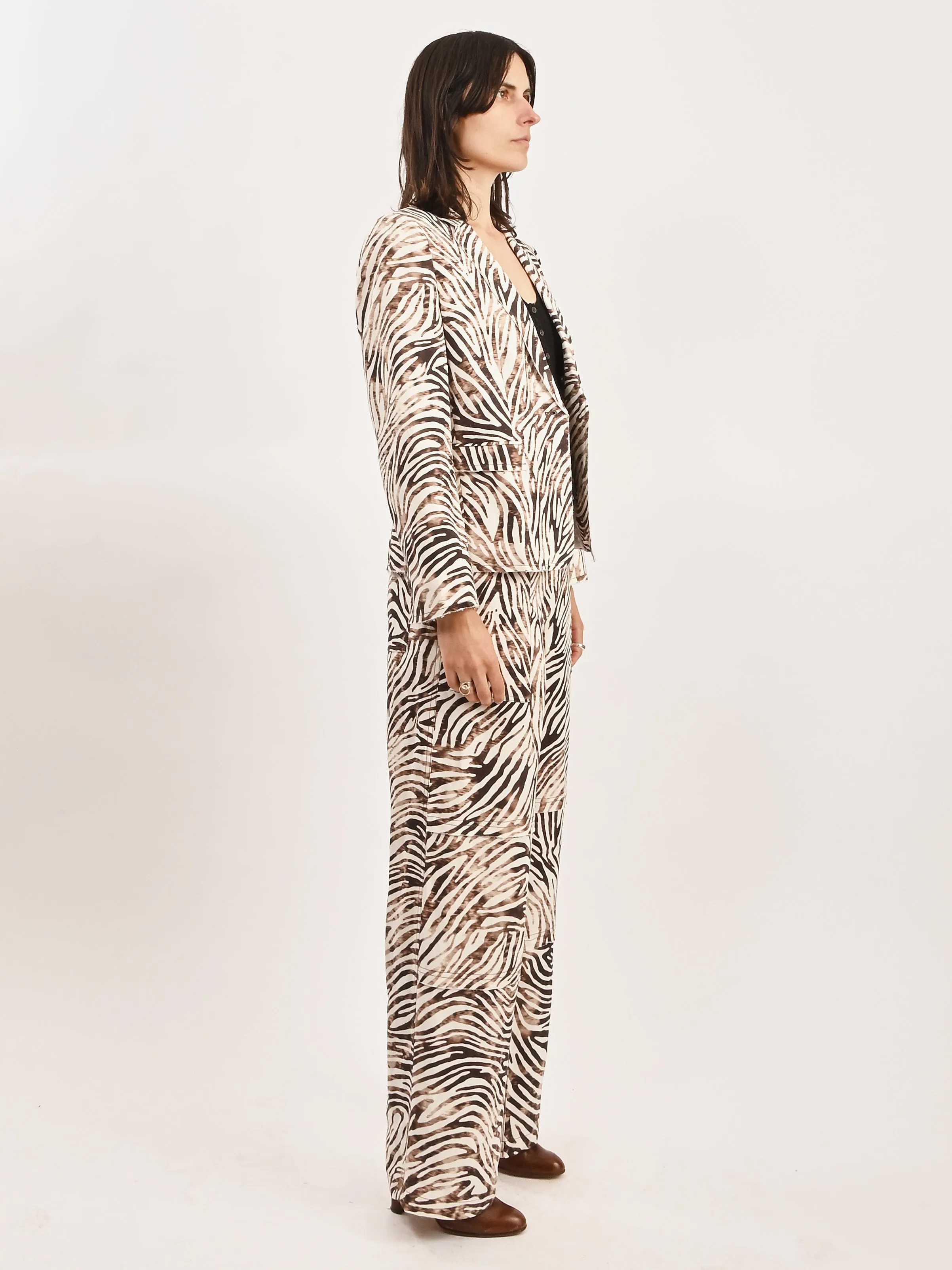 Brown Zebra Pico Blazer sold by Frances May Houseline product image thumbnail 5