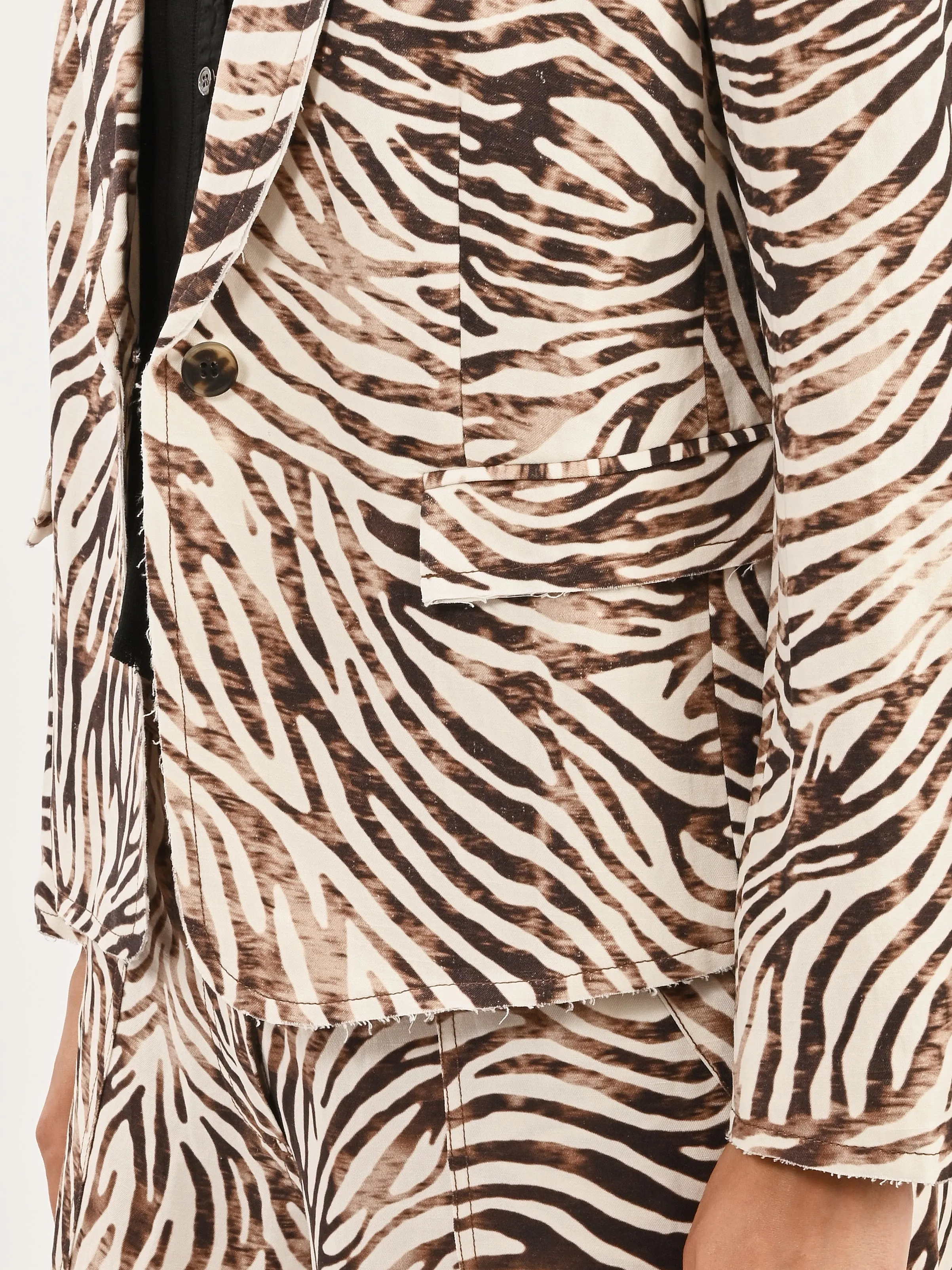 Brown Zebra Pico Blazer sold by Frances May Houseline product image thumbnail 4