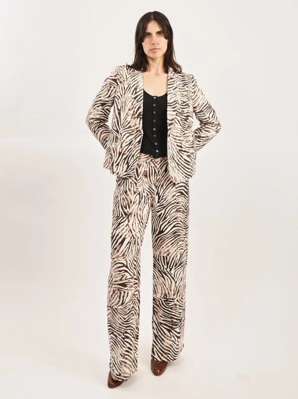 Brown Zebra Pico Blazer sold by Frances May Houseline