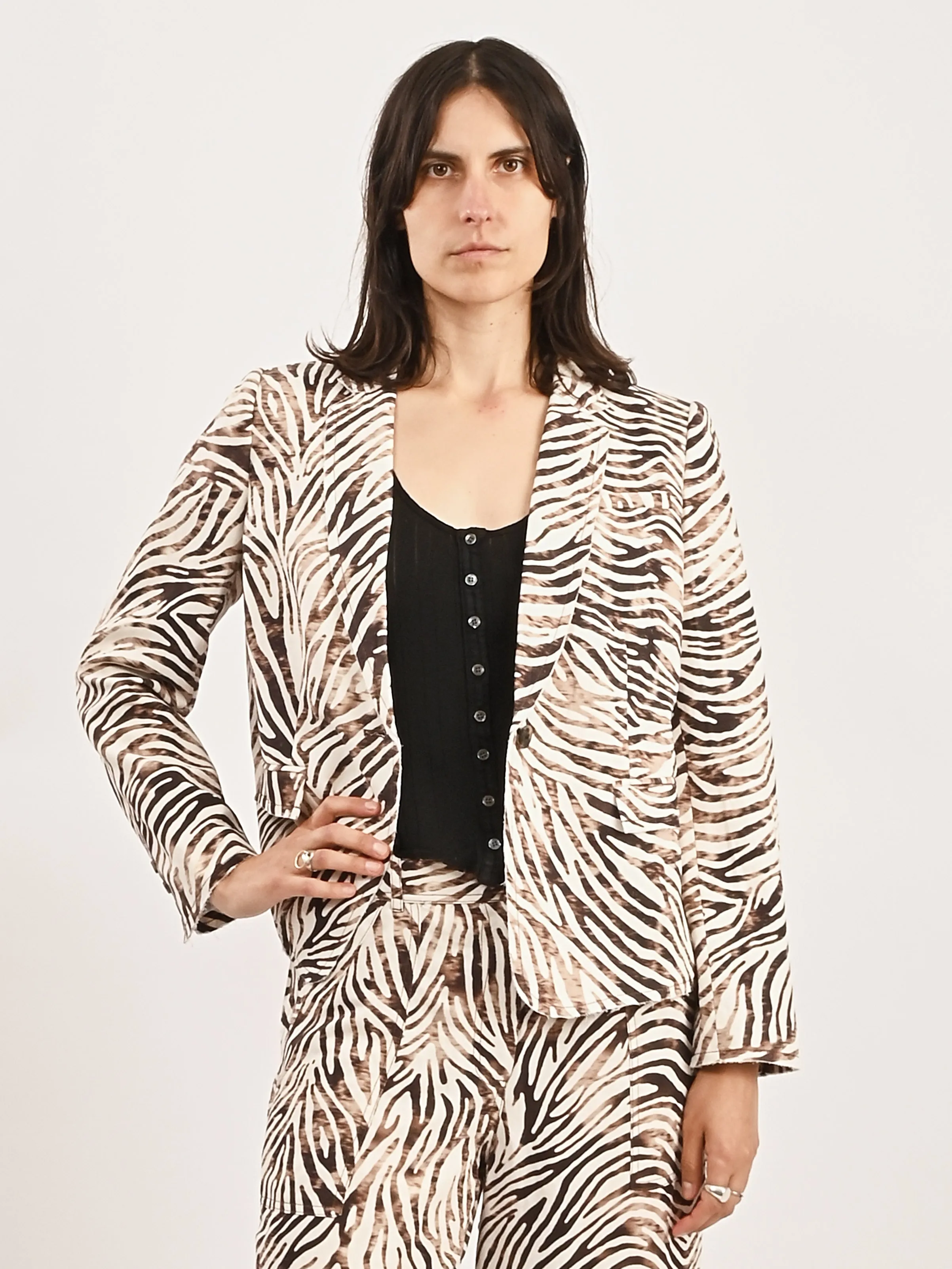 Brown Zebra Pico Blazer sold by Frances May Houseline product image thumbnail 2