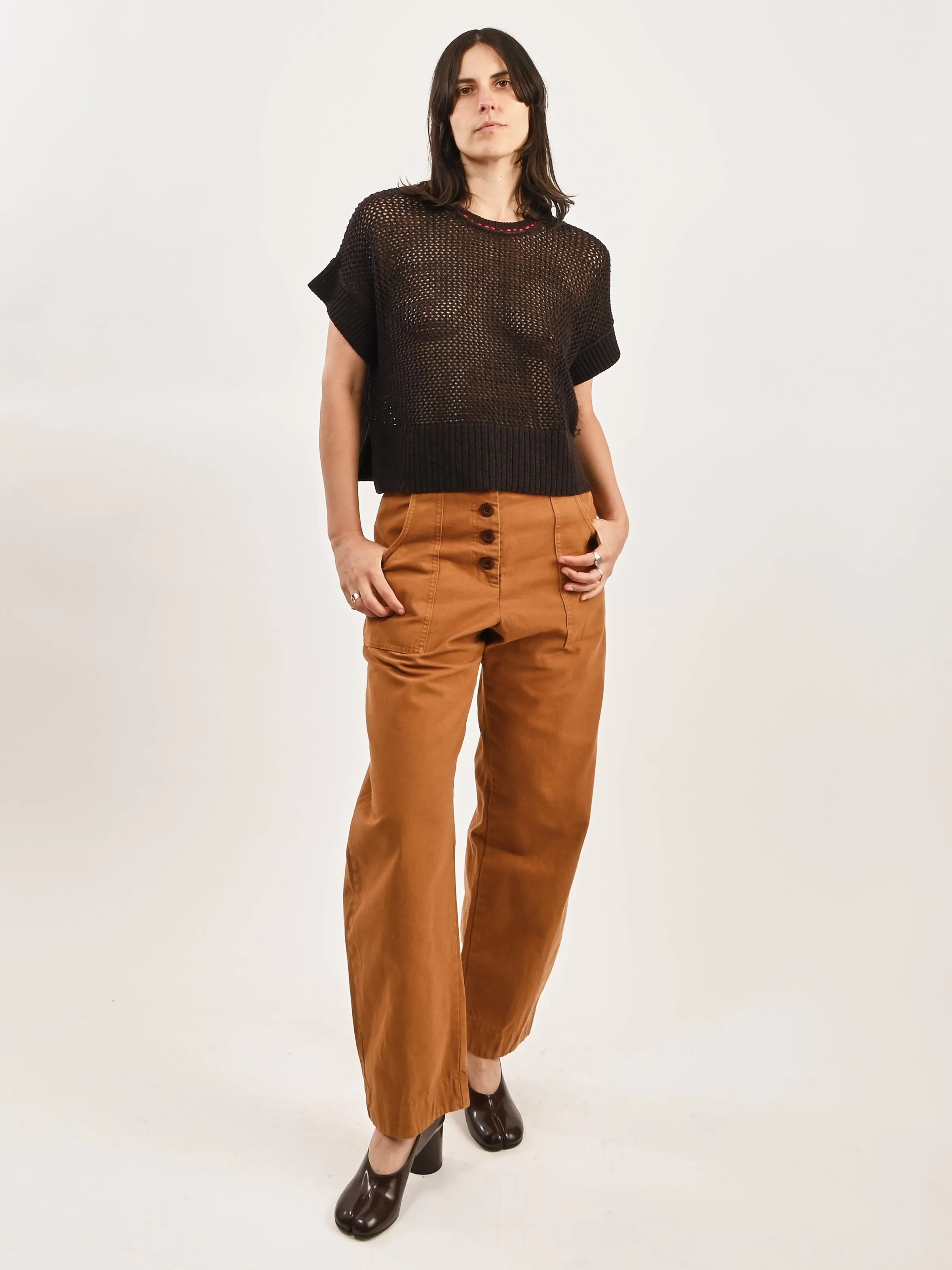 Brown Marbled Miro Pullover sold by Frances May Houseline