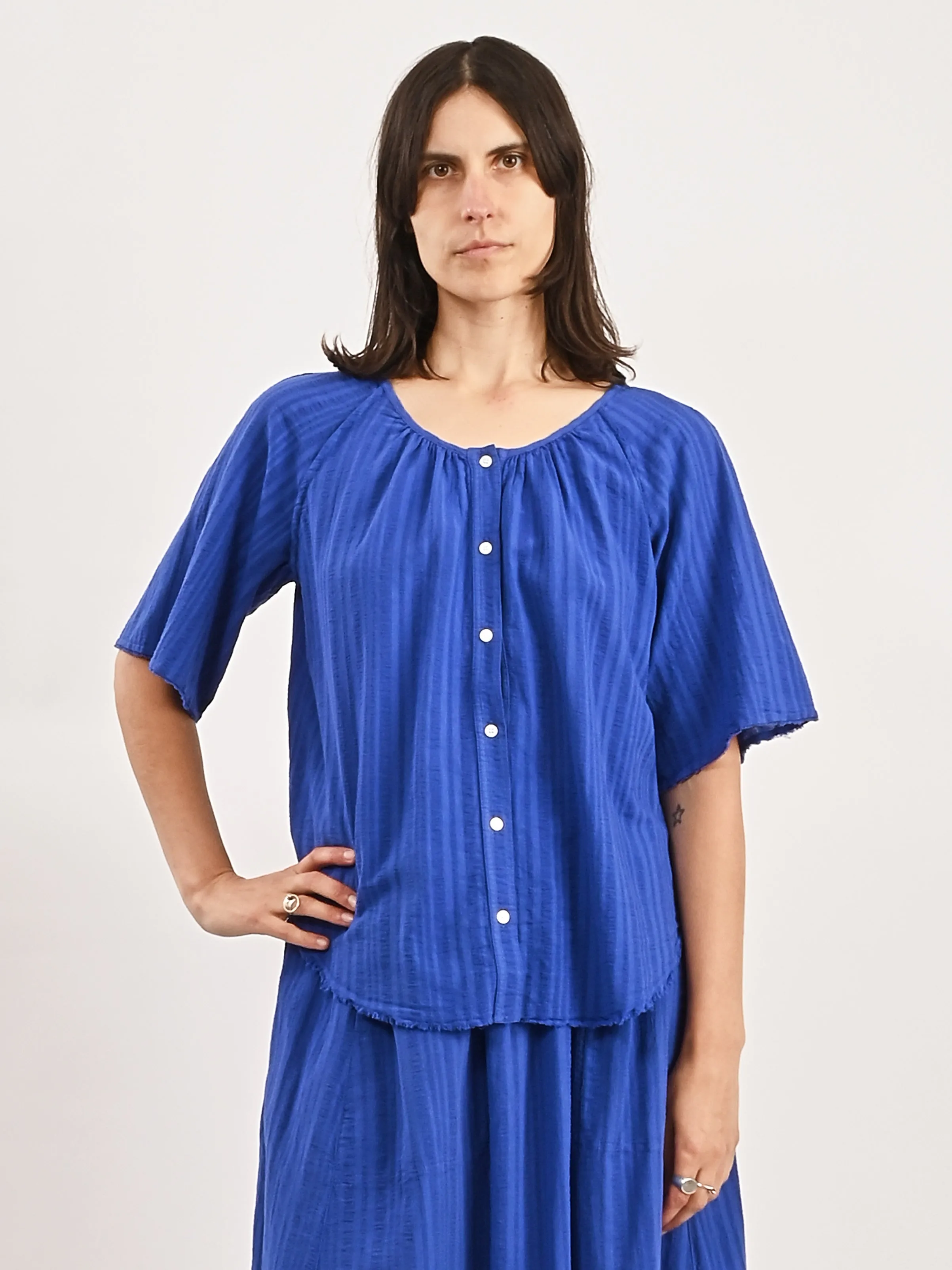 Royal Blue Miles Blouse sold by Frances May Houseline product image thumbnail 2