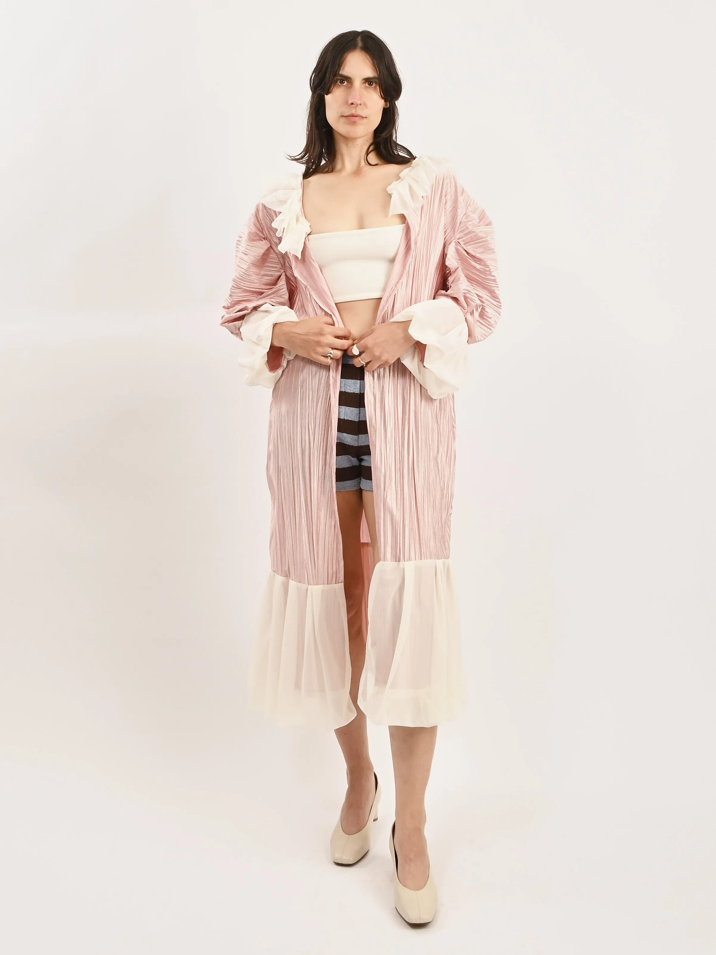 Rose Gold/Mesh Pleat Duster sold by Frances May Houseline product image thumbnail 2