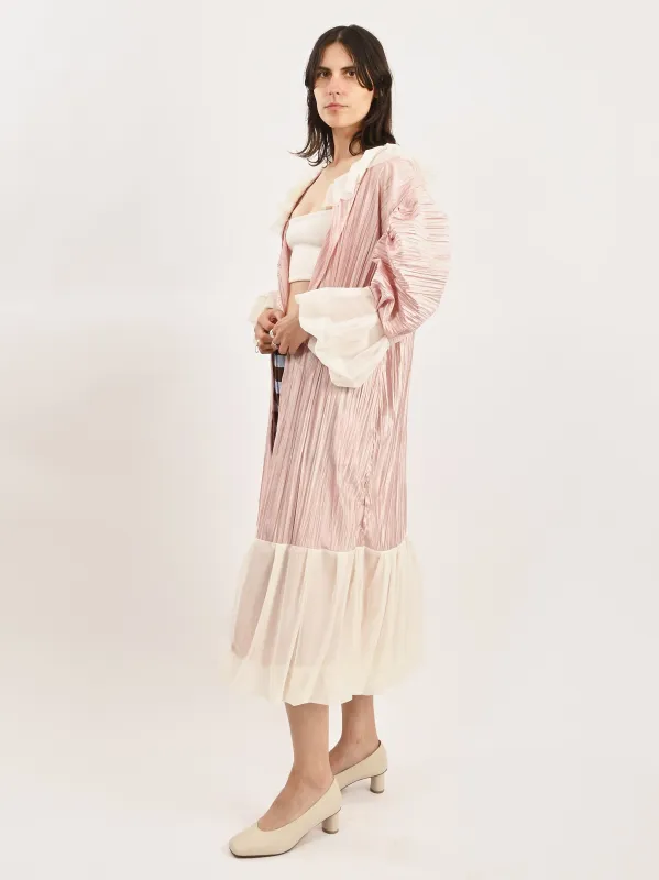 Rose Gold/Mesh Pleat Duster sold by Frances May Houseline