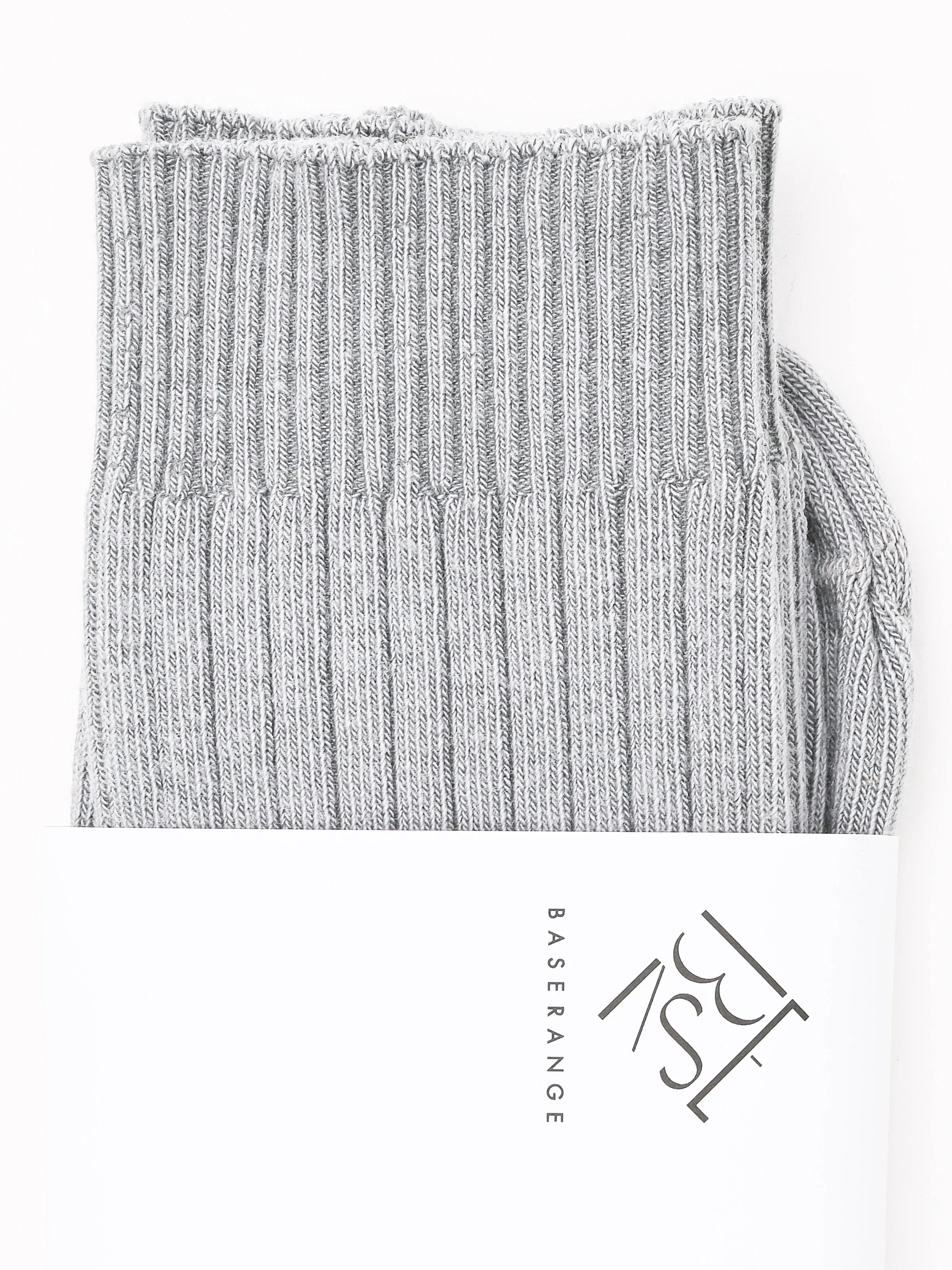 Sagi Grey Rib Overankle Socks sold by Frances May Houseline