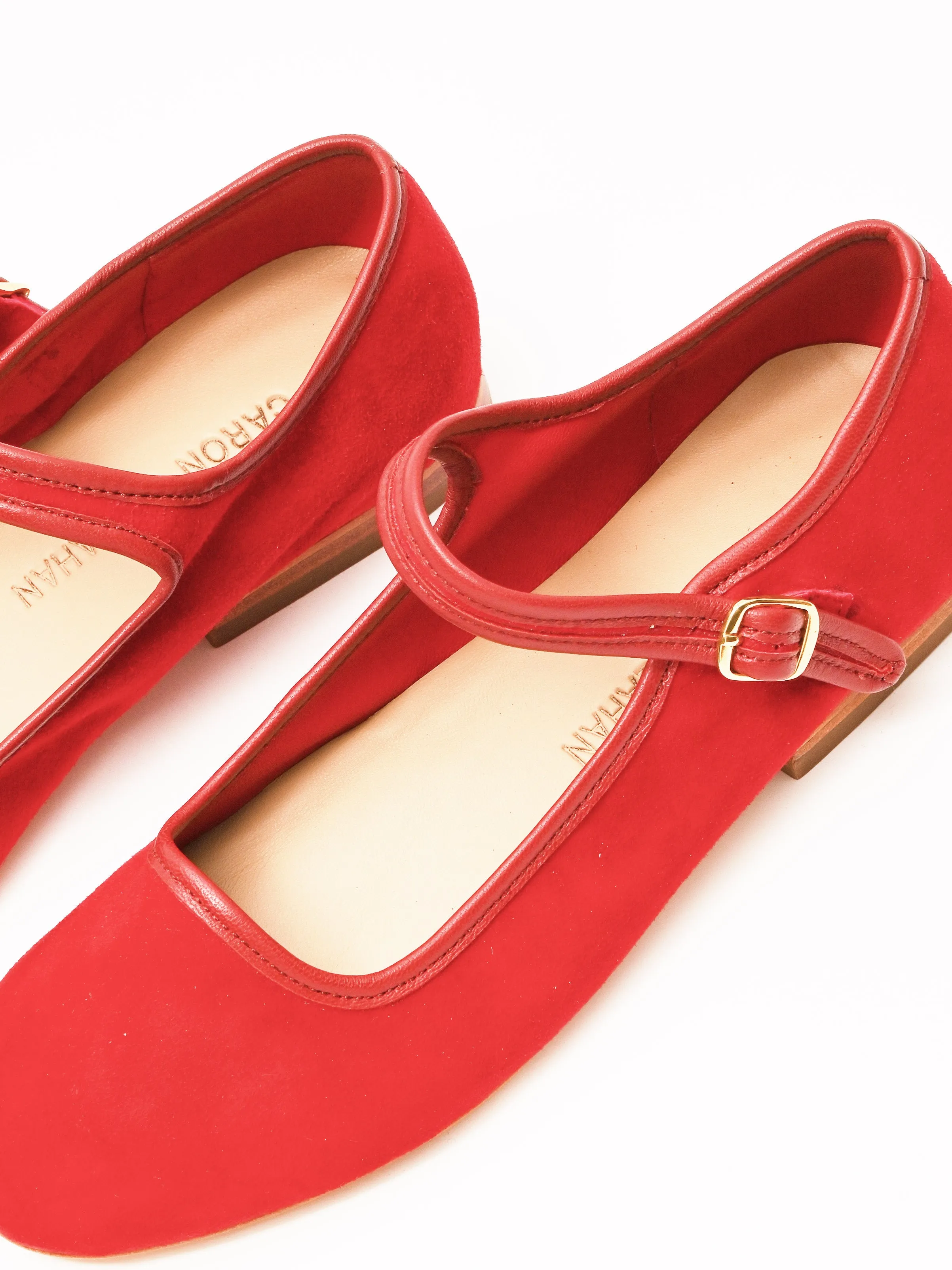 Red Suede Ellie Mary Jane sold by Frances May Houseline product image thumbnail 3