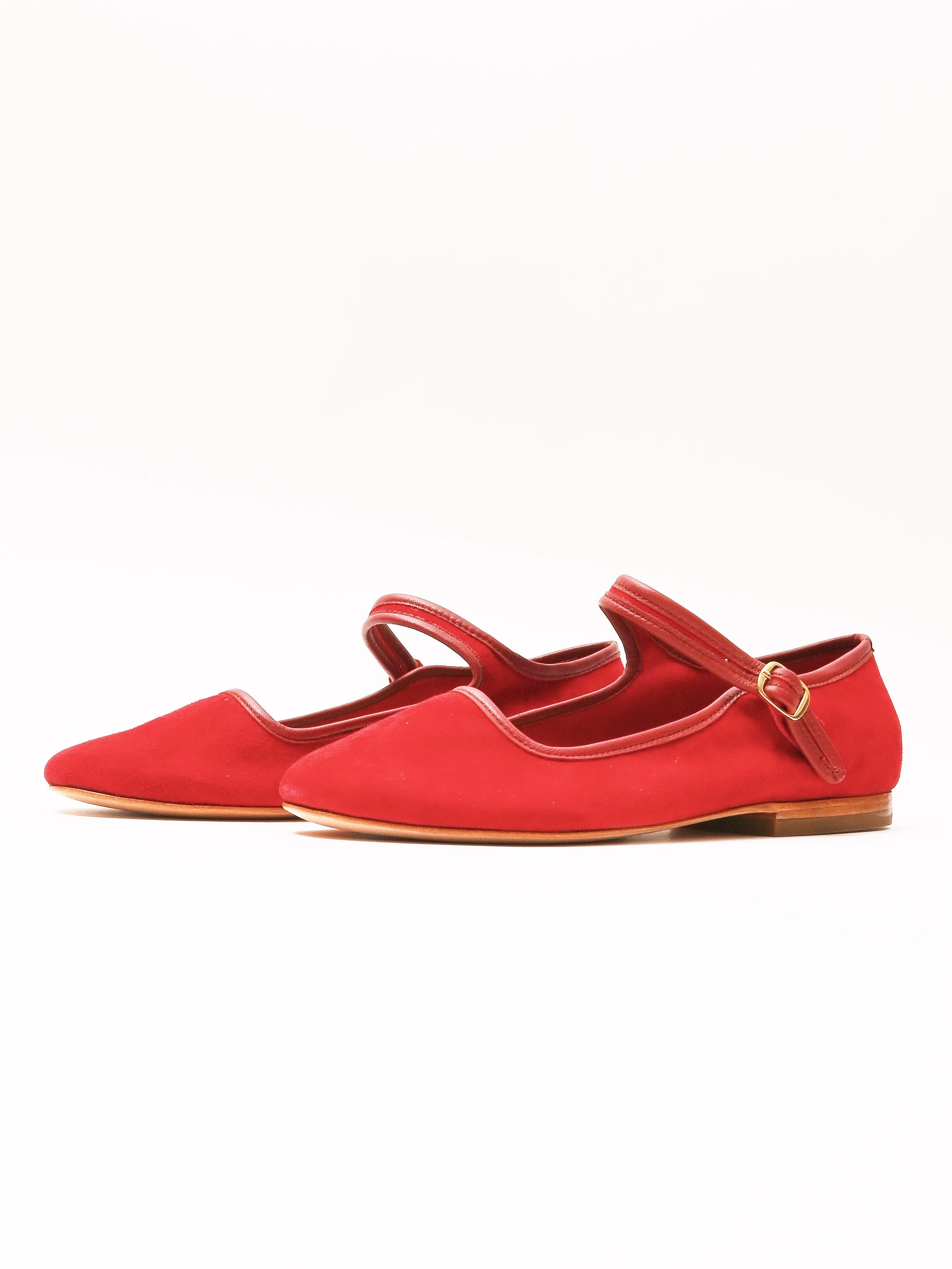 Red Suede Ellie Mary Jane sold by Frances May Houseline product image thumbnail 2
