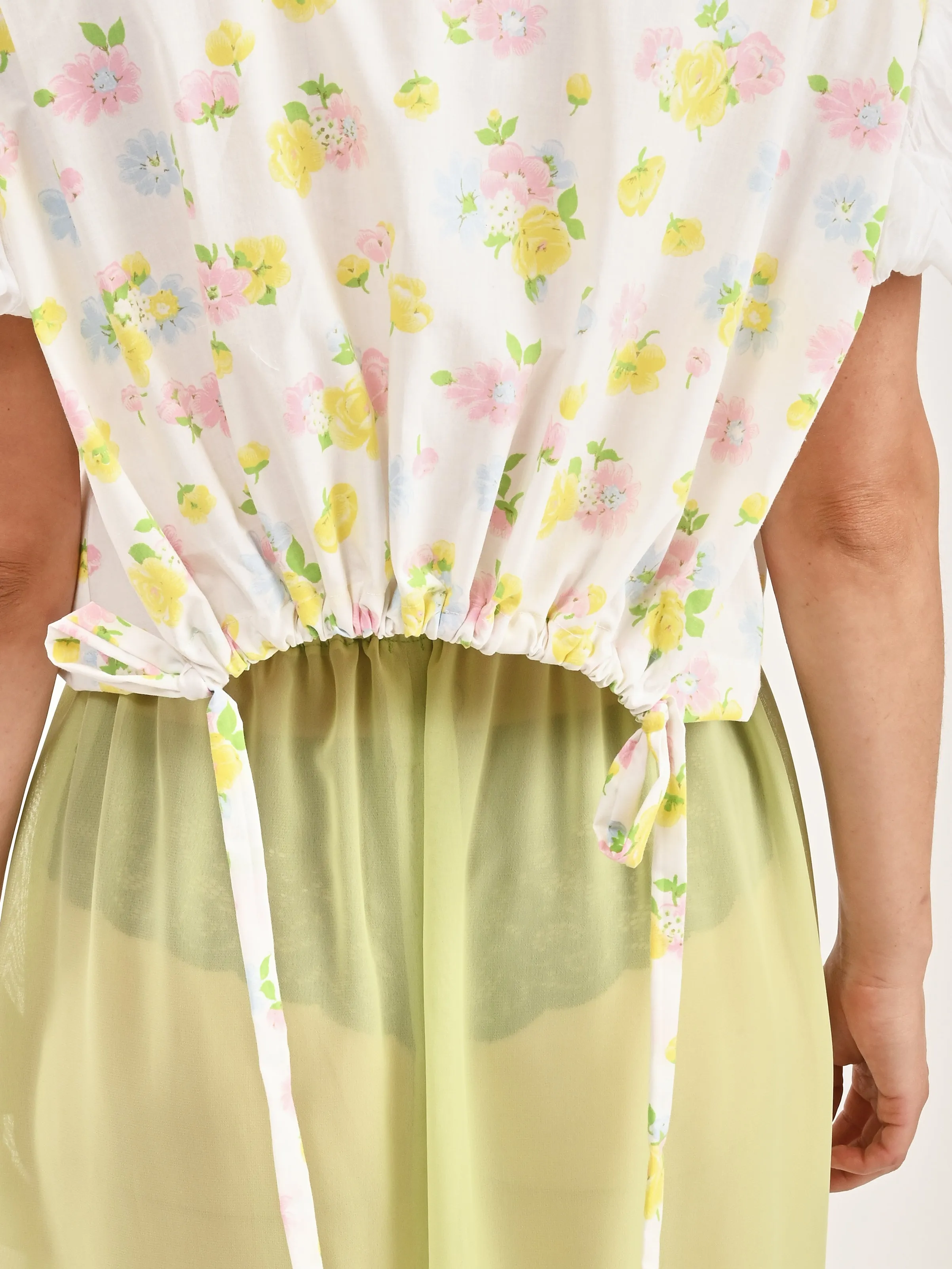 Pastel Floral/White Puff Top sold by Frances May Houseline product image thumbnail 3