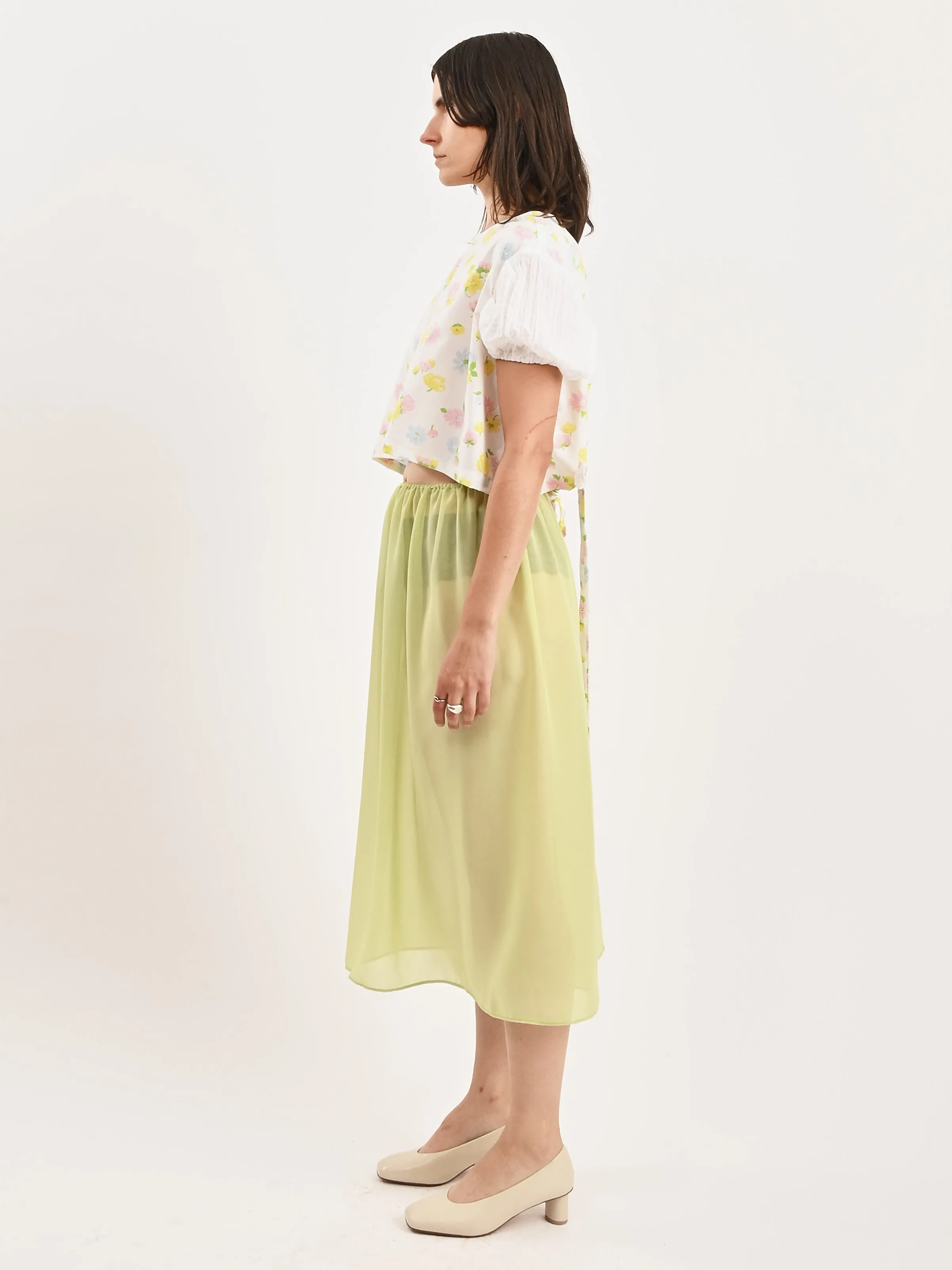 Pastel Floral/White Puff Top sold by Frances May Houseline product image thumbnail 5