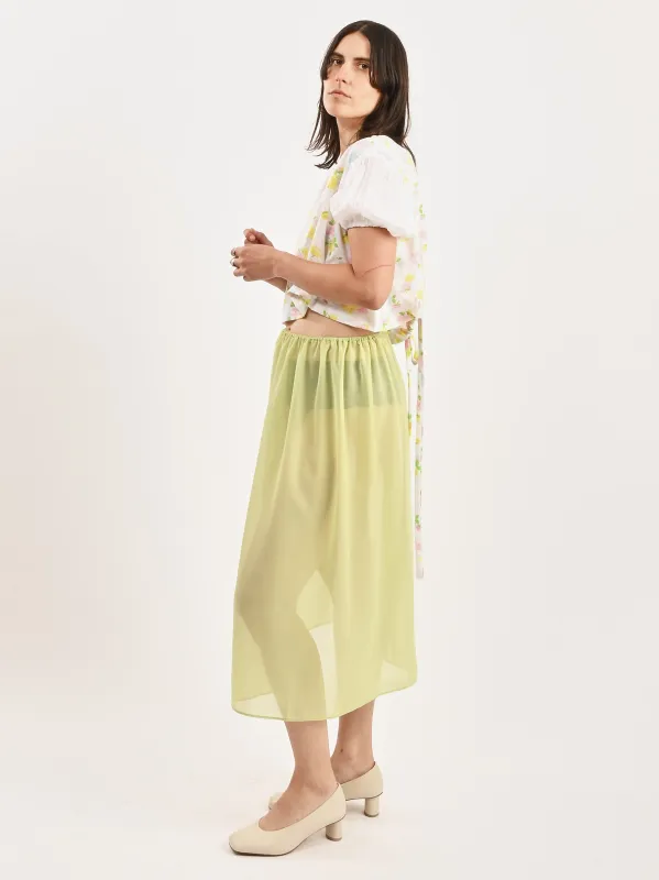 Pastel Floral/White Puff Top sold by Frances May Houseline