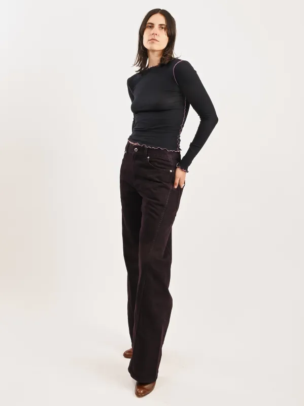 Murano Navy Vein L/S Tee sold by Frances May Houseline